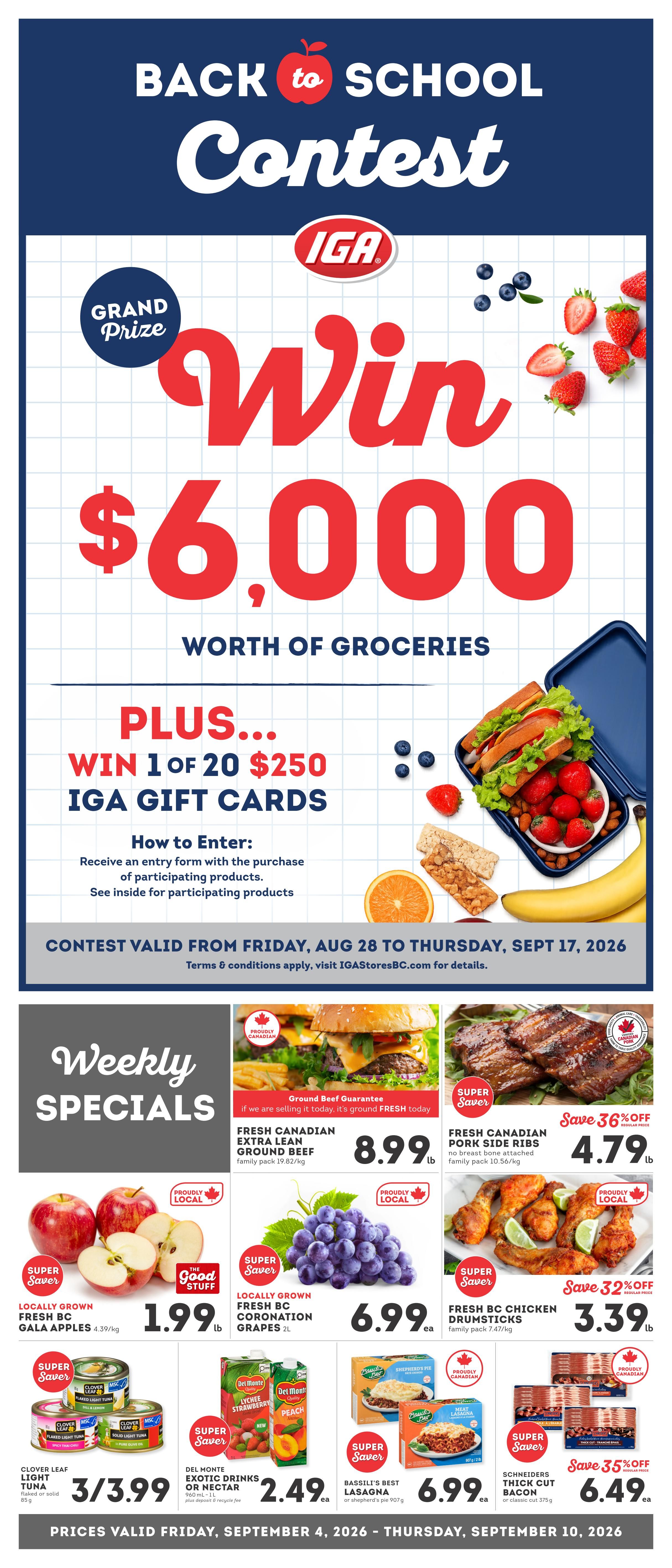 IGA Stores of BC Flyer September 4 to 10