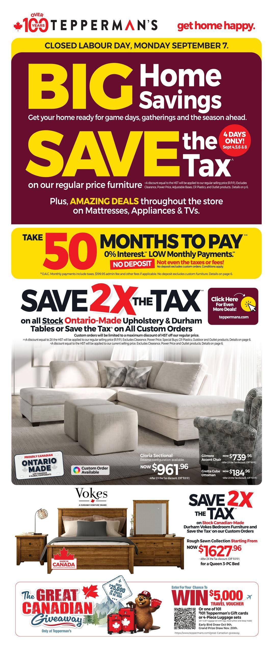 Tepperman's Flyer September 4 to 10