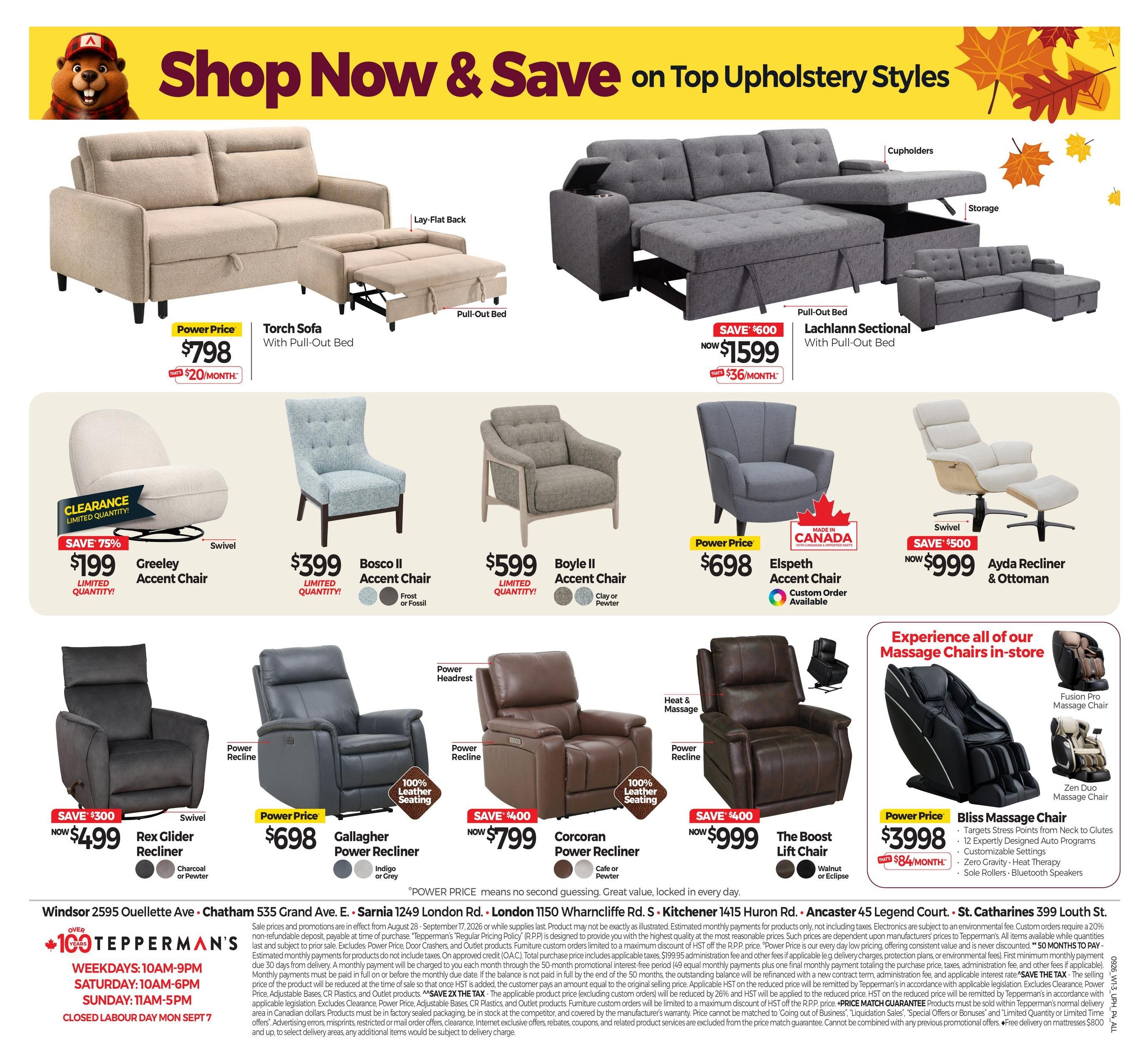Tepperman's Flyer September 4 to 10
