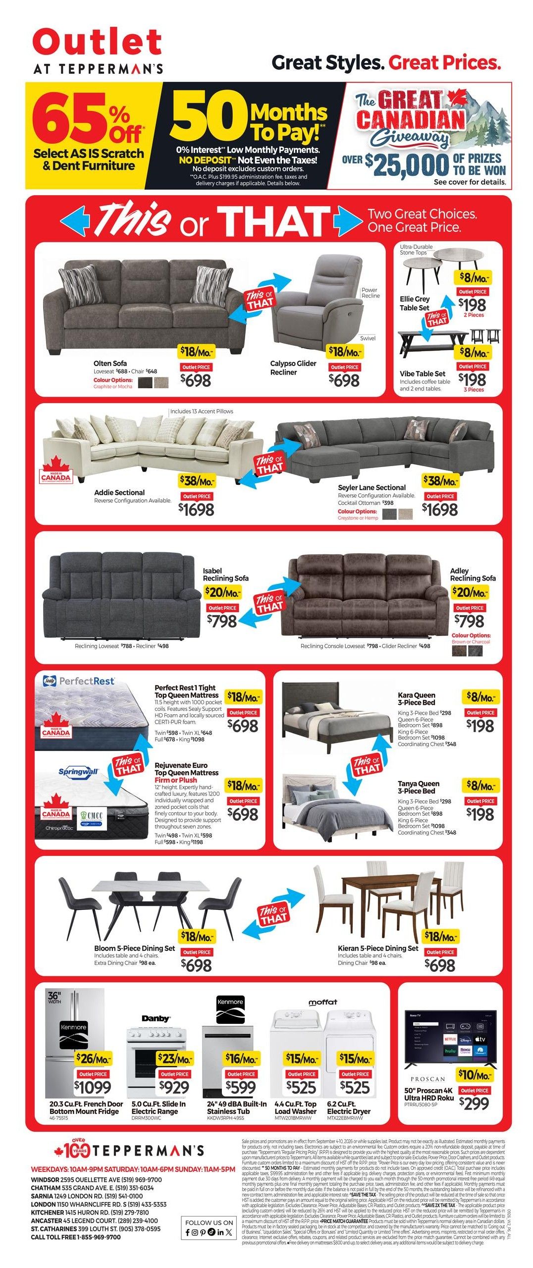 Tepperman's Flyer September 4 to 10
