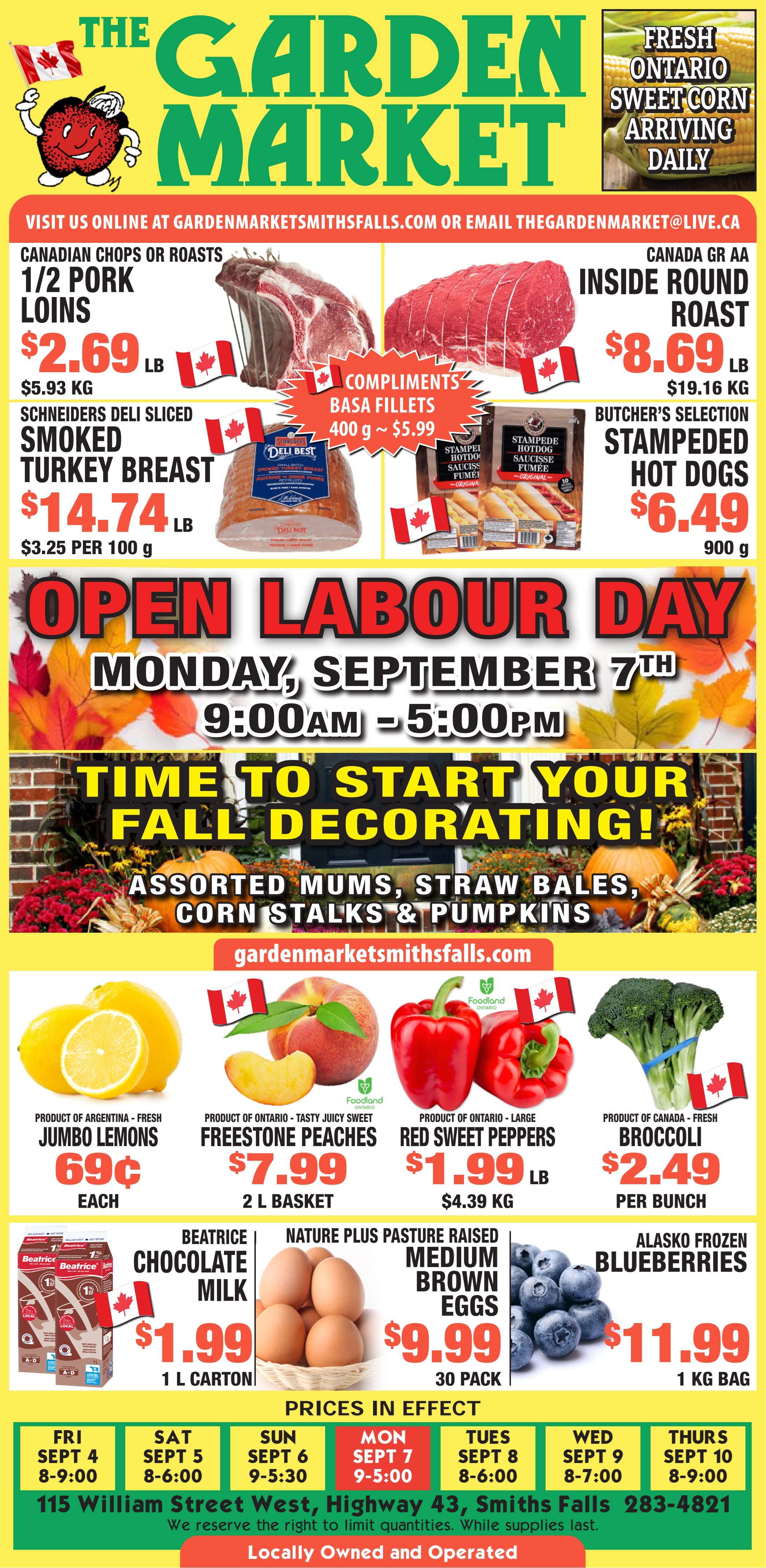 The Garden Market Flyer September 4 to 10