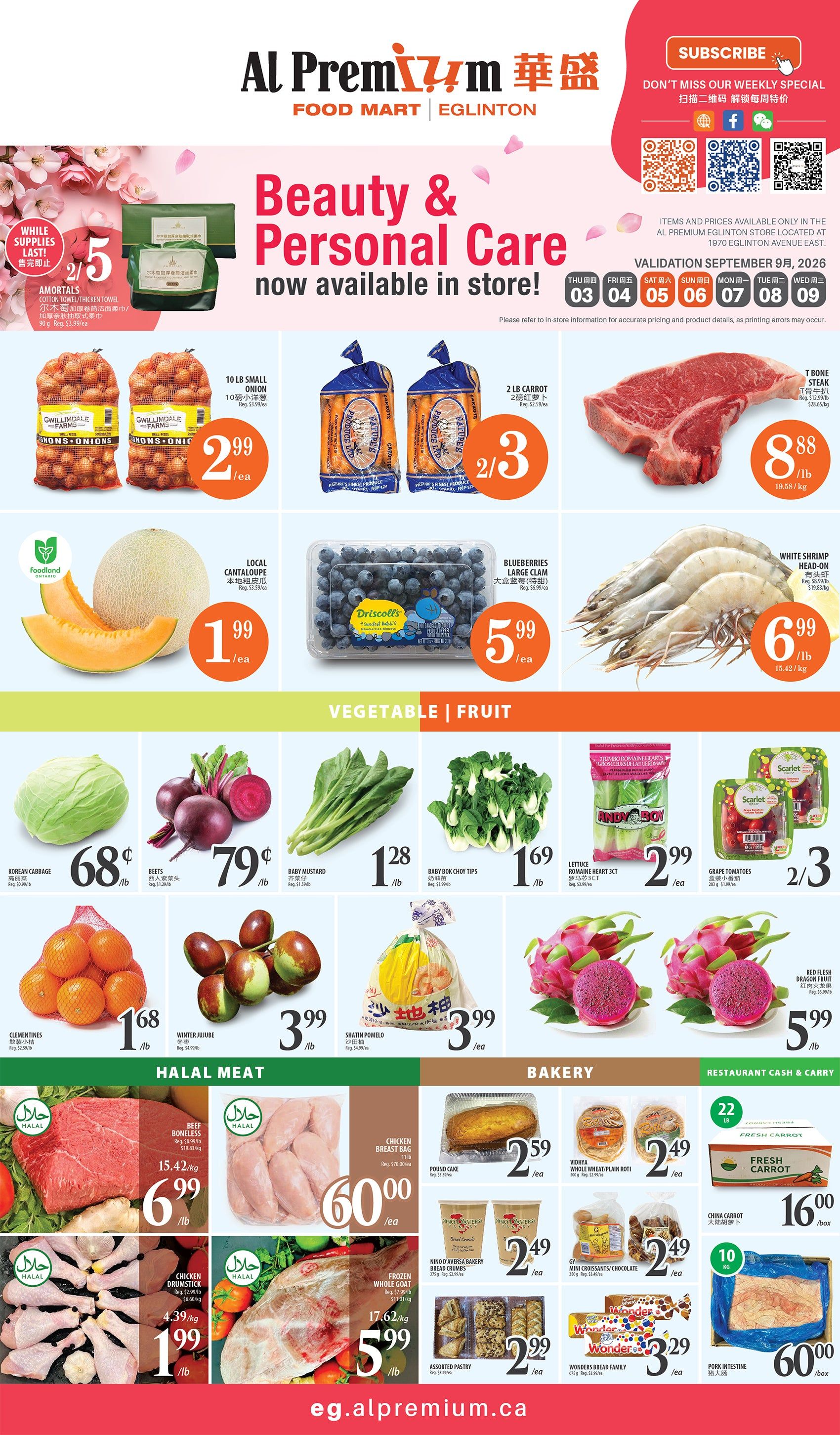 Al Premium Food Mart (Eglinton Ave.) Flyer September 3 to 9