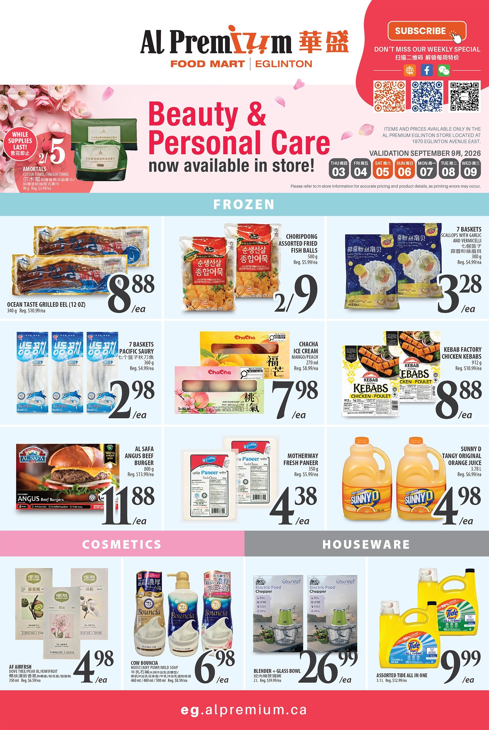 Al Premium Food Mart (Eglinton Ave.) Flyer September 3 to 9