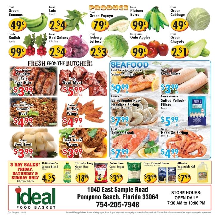 Ideal Food Basket (Pompano Beach, FL) Weekly Ad September 9 - 15, 2026