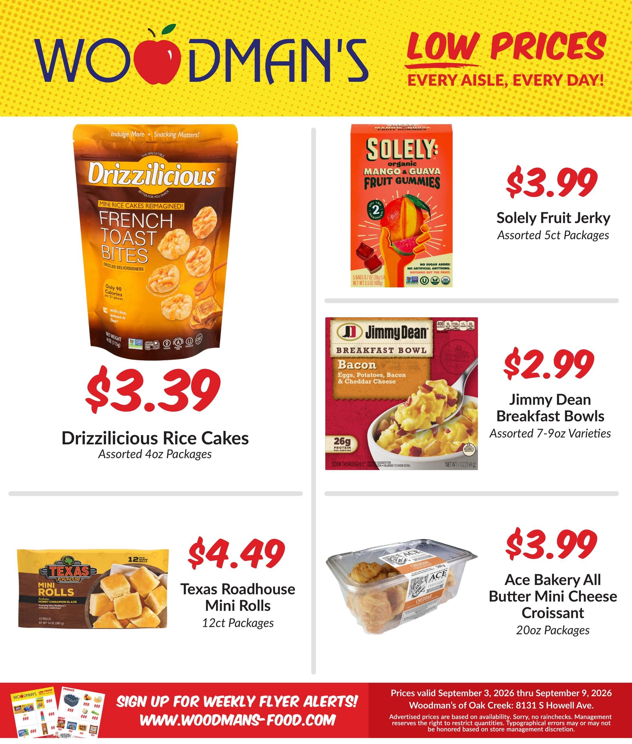 Woodman's Food Market (Milwaukee Area, WI) M1000 Weekly Weekly Ad September 3 - 9, 2026