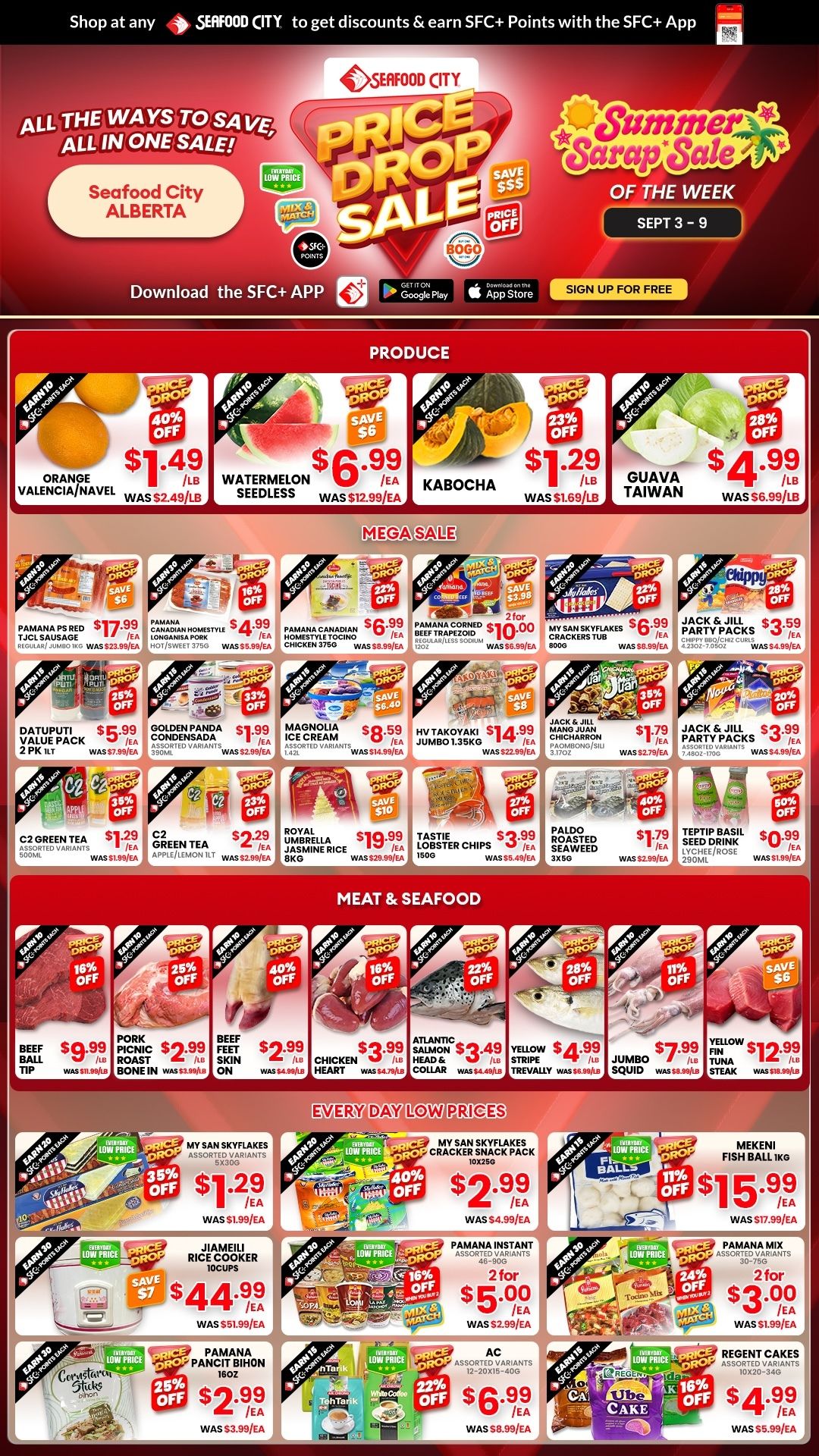 Seafood City Supermarket (AB) Flyer September 3 to 9