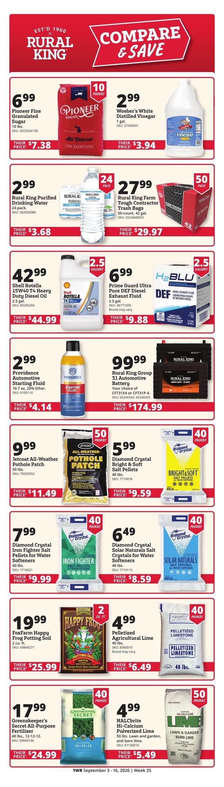Rural King (Altamont Area, IL) Weekly Ad September 3 - 16, 2026