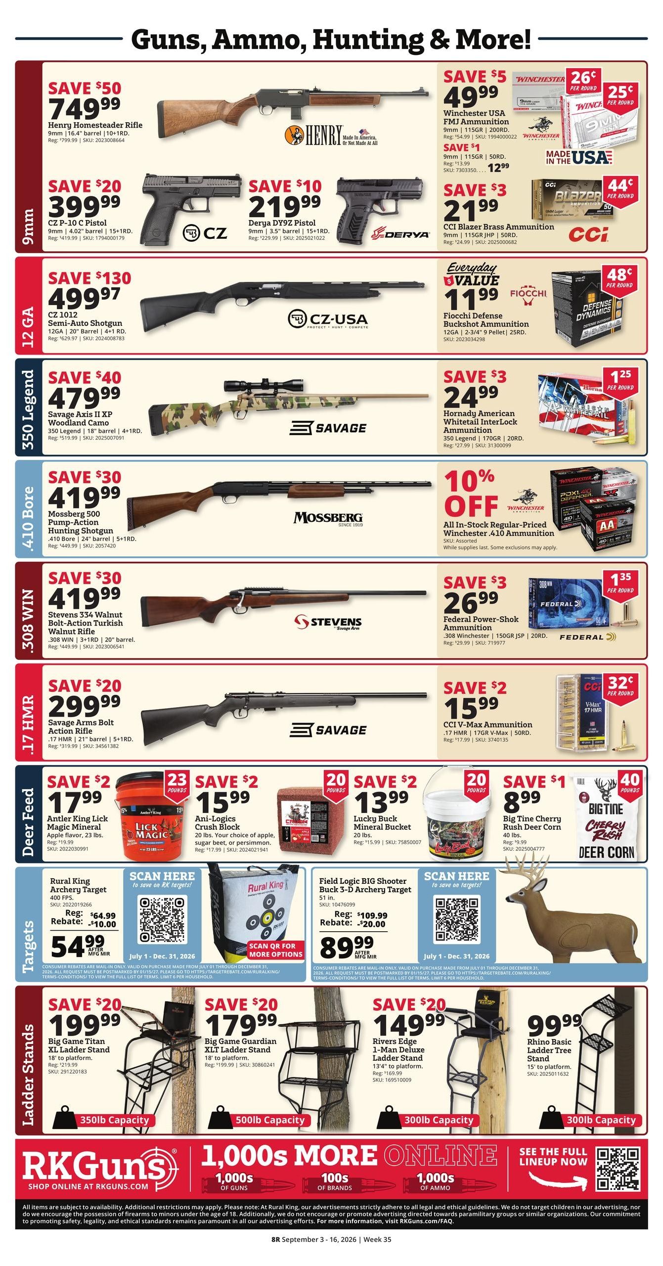 Rural King (Altamont Area, IL) Weekly Ad September 3 - 16, 2026