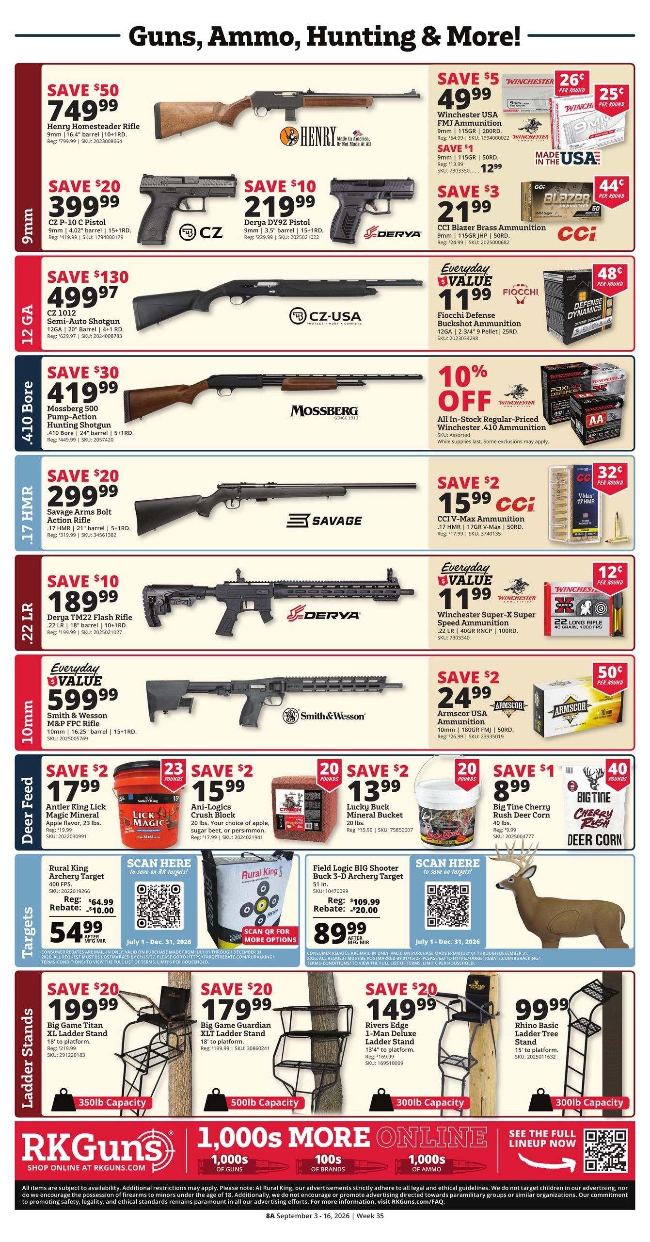 Rural King (Gainesville Area, FL) Weekly Ad September 3 - 16, 2026