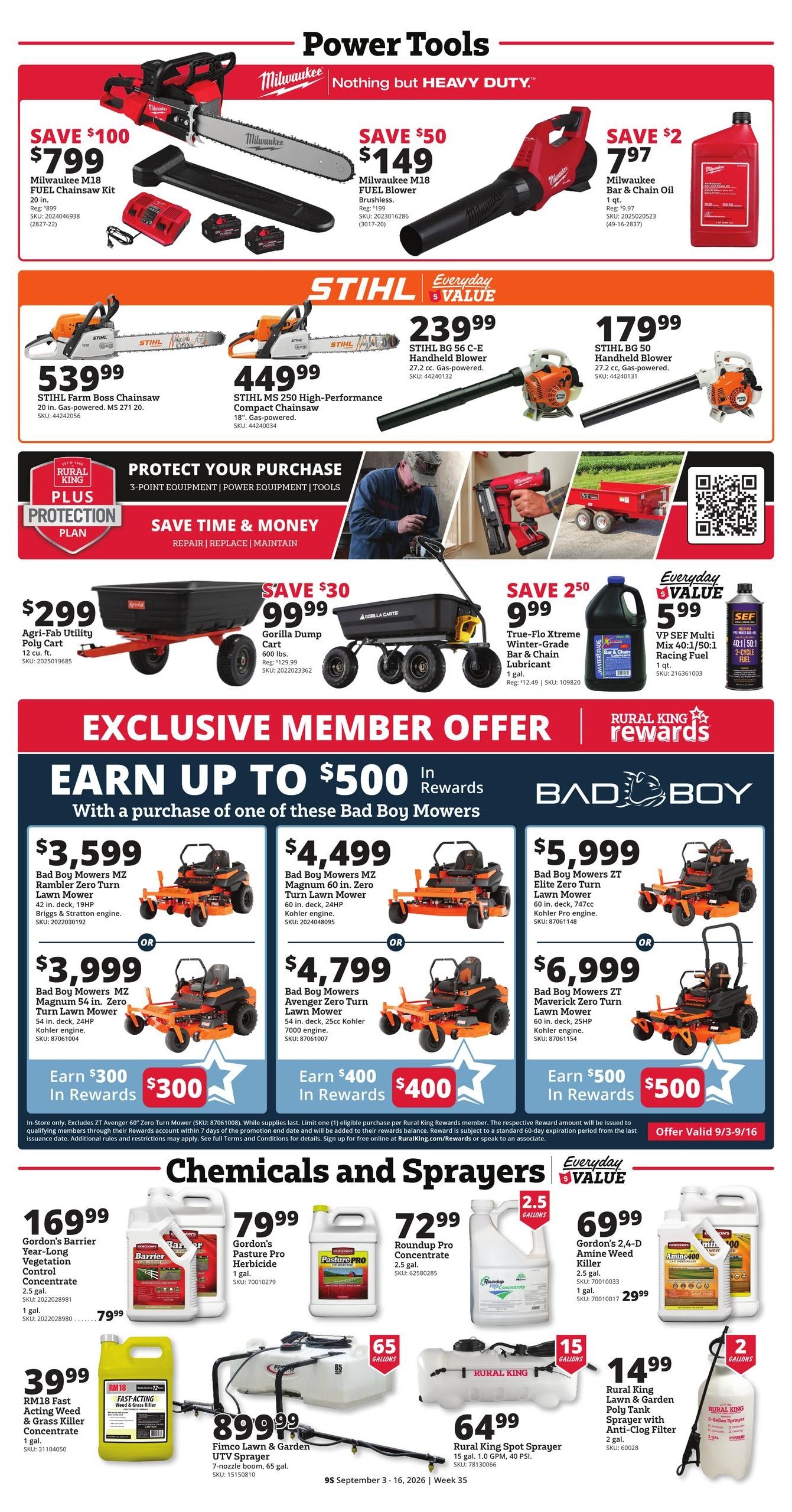 Rural King (Gainesville Area, FL) Weekly Ad September 3 - 16, 2026
