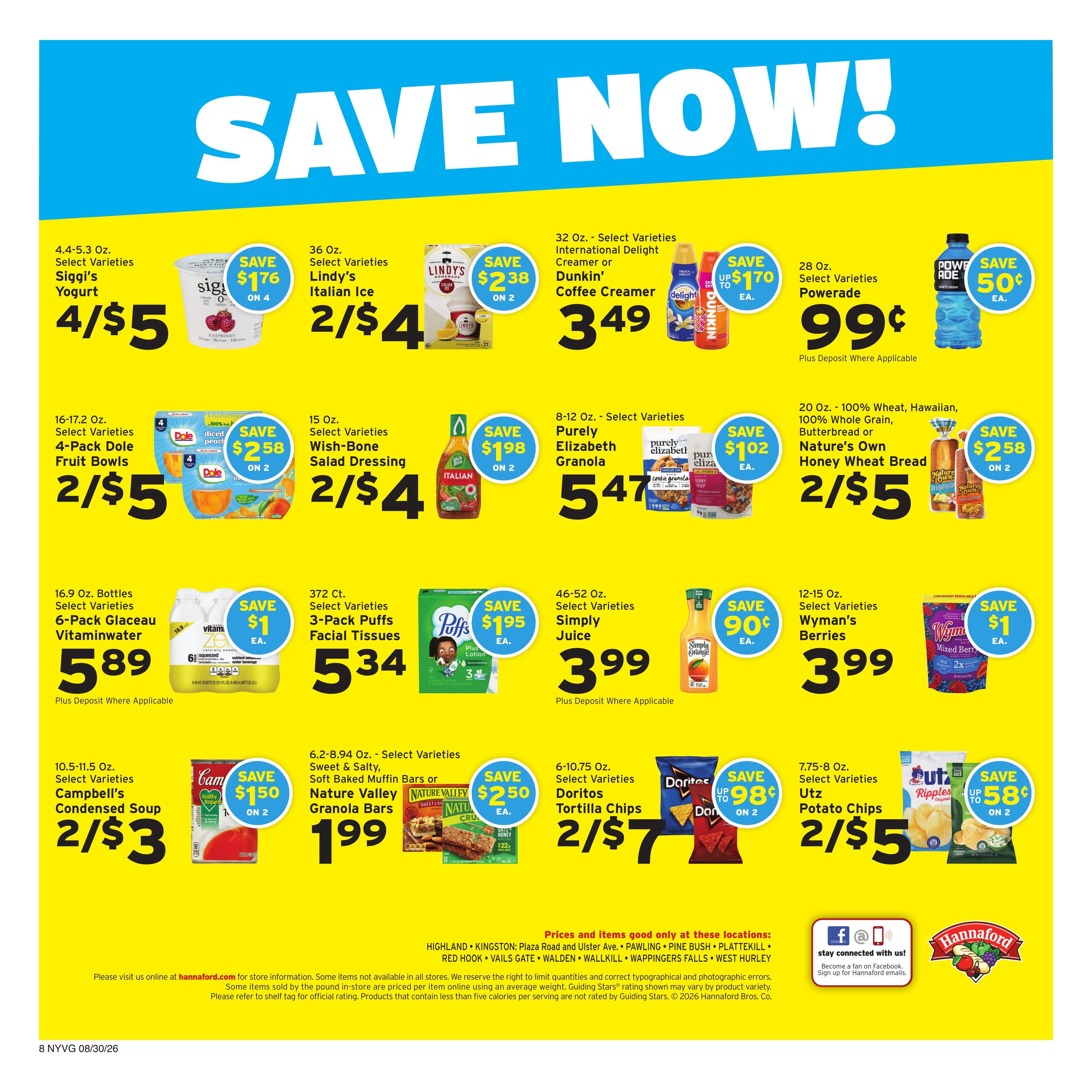 Hannaford (Hyde Park Area, NY) Week 36 Weekly Ad August 30 - September 5, 2026
