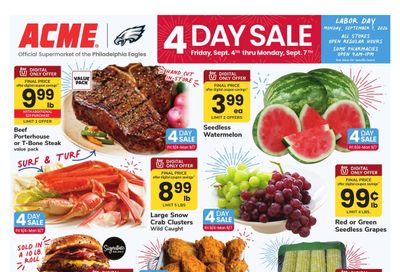 Acme Markets (Palmyra Area, NJ) Weekly Ad September 4 - 10, 2026