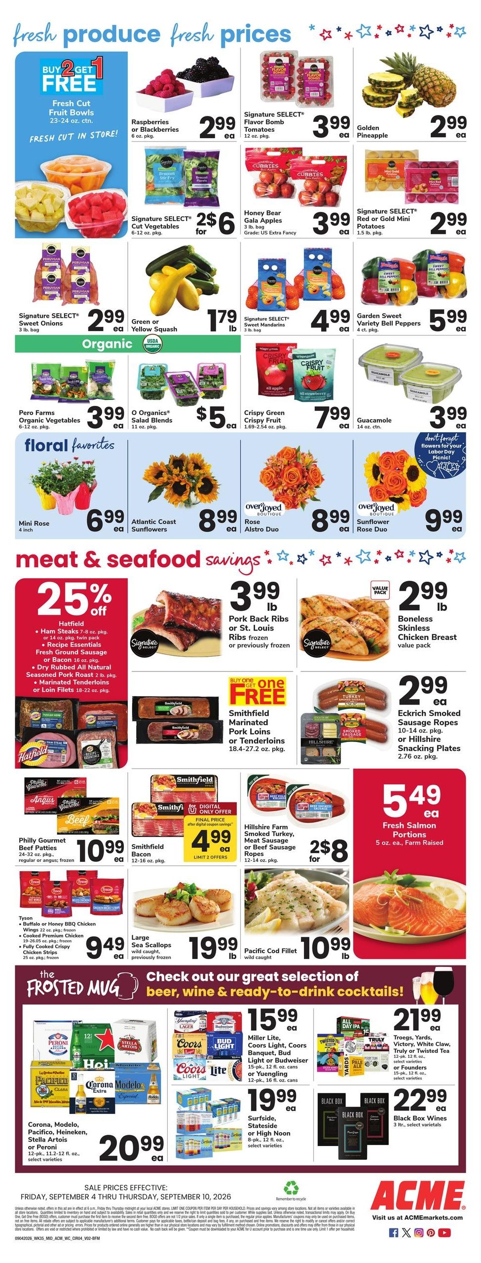 Acme Markets (Palmyra Area, NJ) Weekly Ad September 4 - 10, 2026