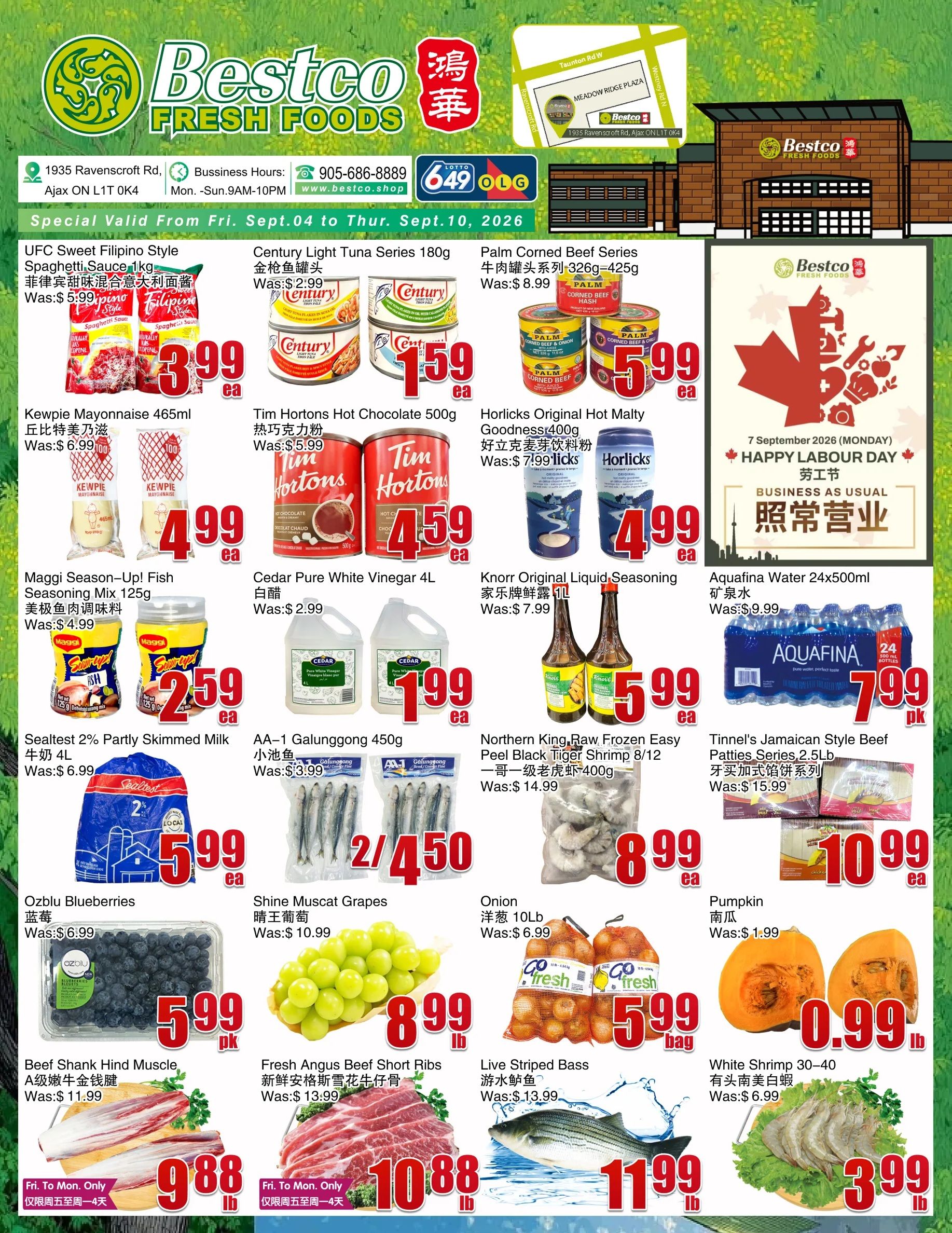 BestCo Food Mart (Ajax) Flyer September 4 to 10