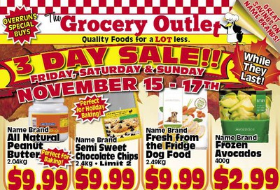 The Grocery Outlet 3-Day Sale Flyer November 15 to 17