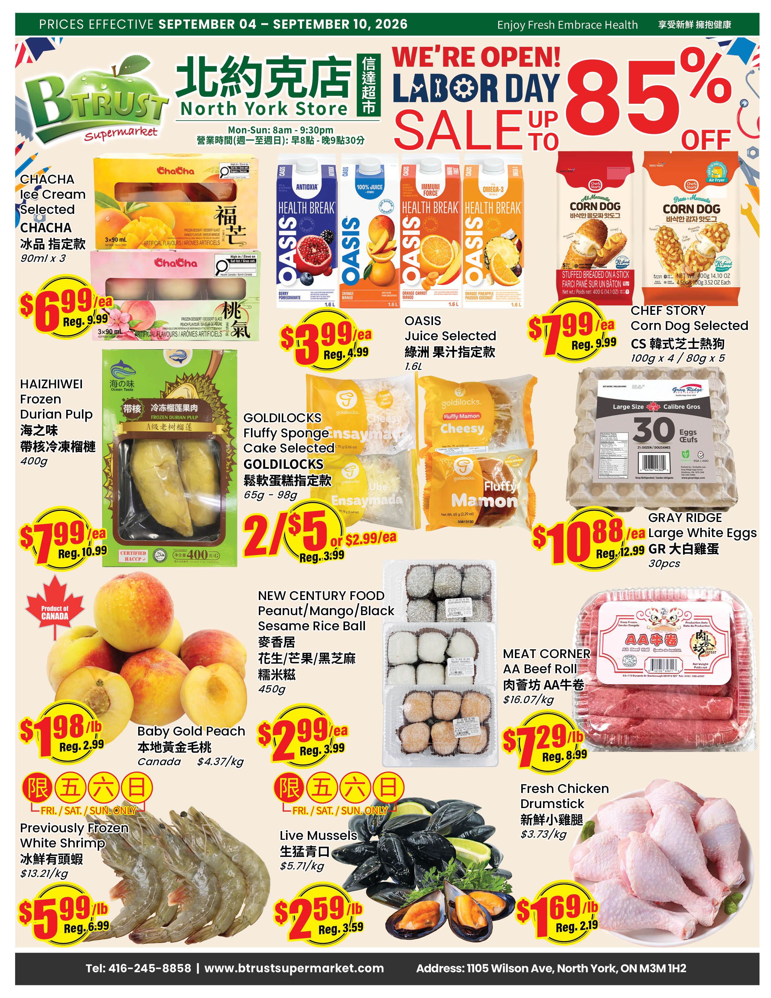 Btrust Supermarket (North York) Flyer September 4 to 10