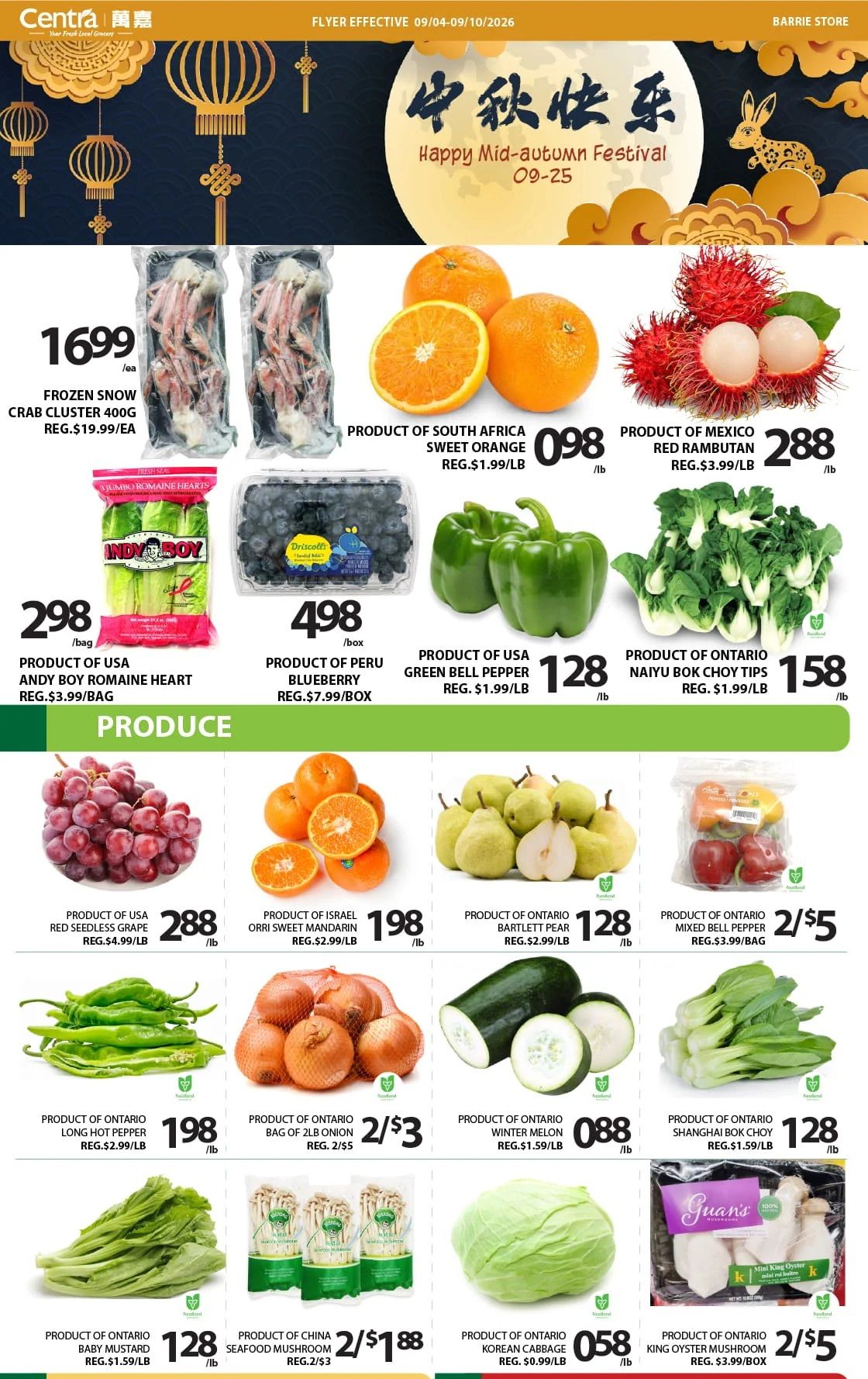 Centra Foods (Barrie) Flyer September 4 to 10