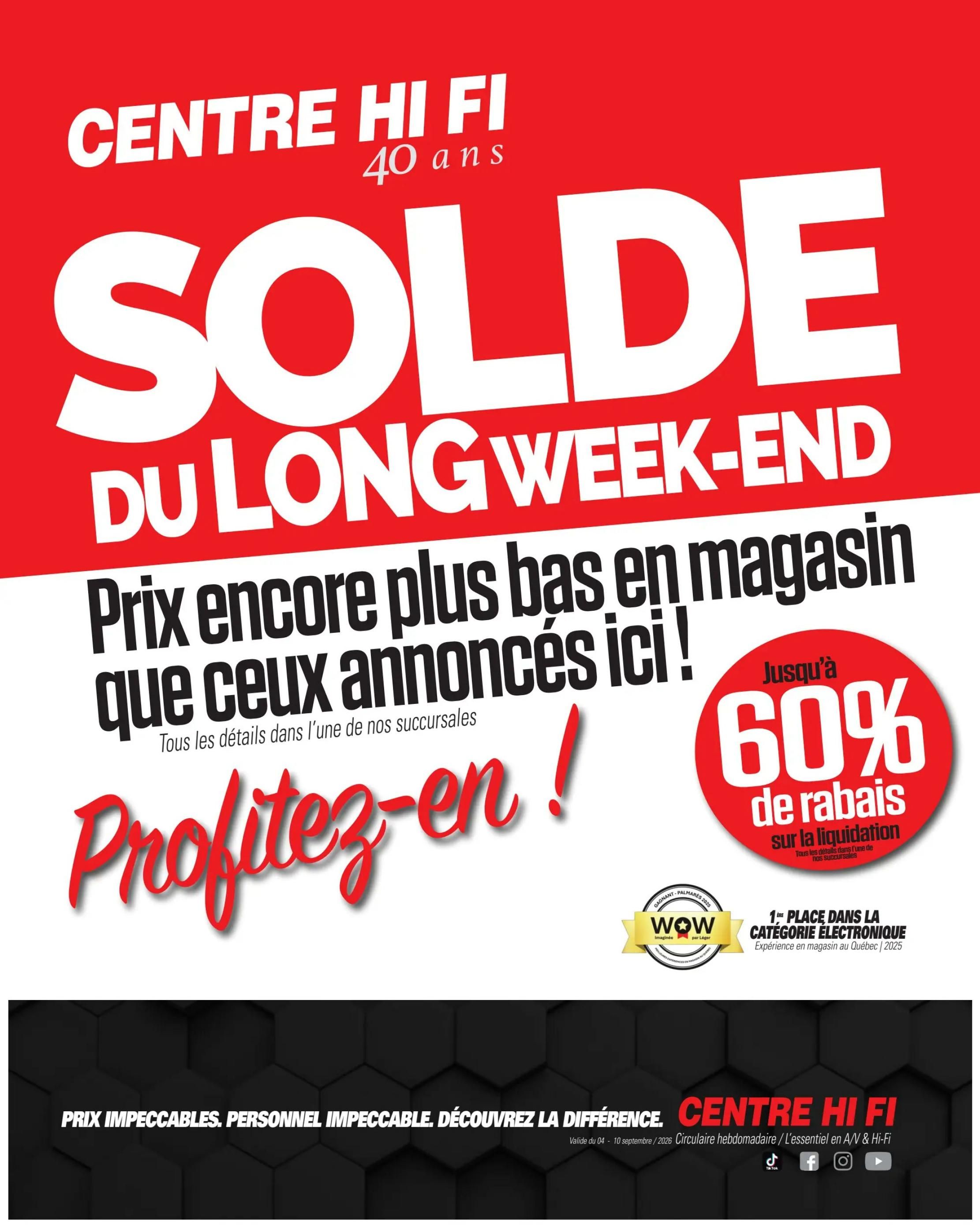 Centre Hi-Fi Flyer September 4 to 10