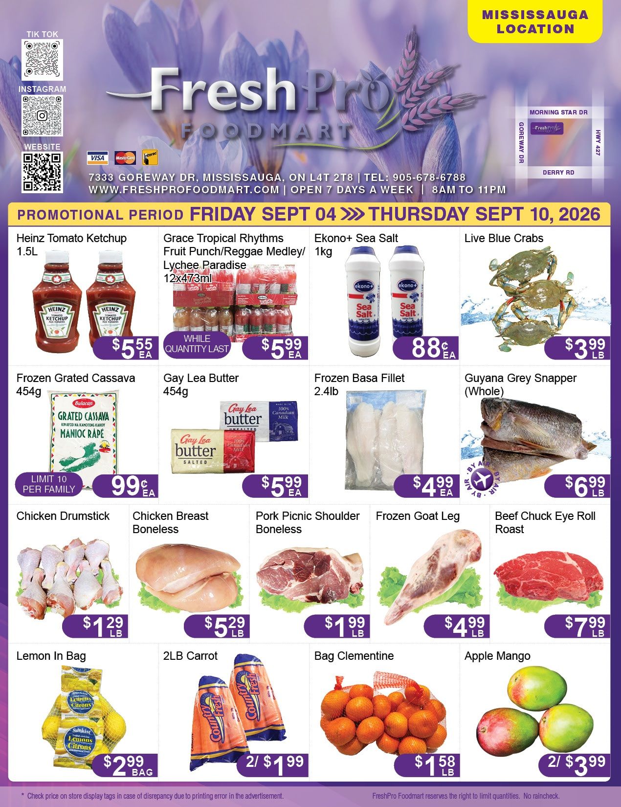 FreshPro Foodmart (Mississauga) Flyer September 4 to 10