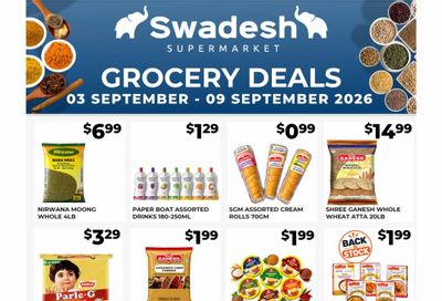 Swadesh Supermarket Flyer September 3 to 9