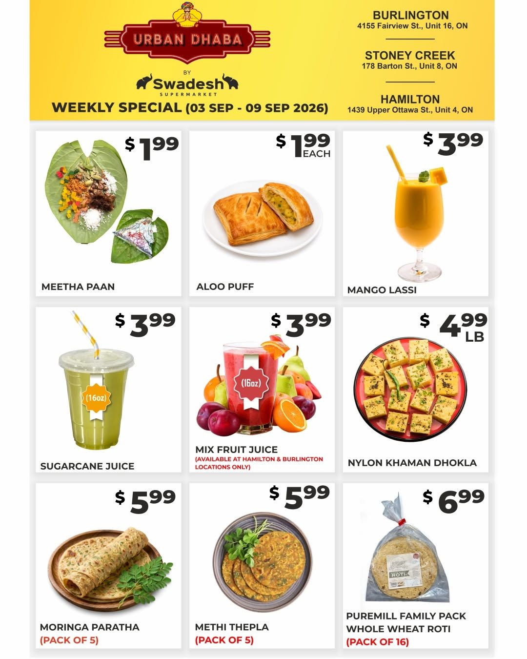 Swadesh Supermarket Flyer September 3 to 9