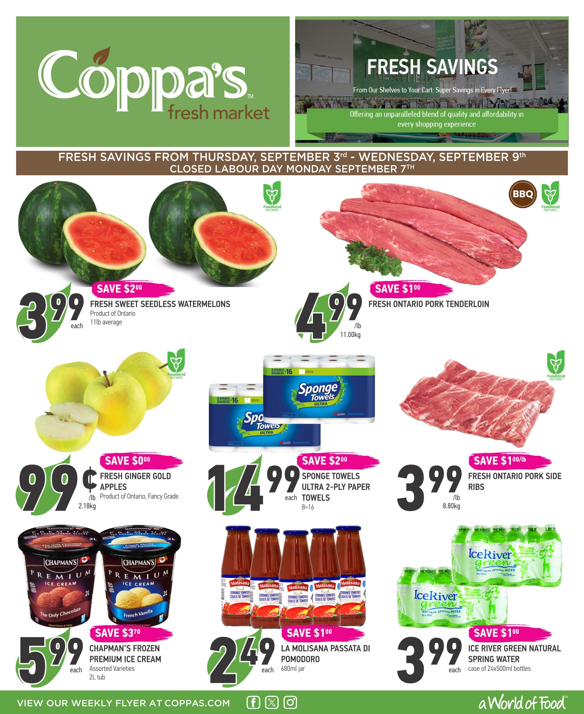 Coppa's Fresh Market Flyer September 3 to 9