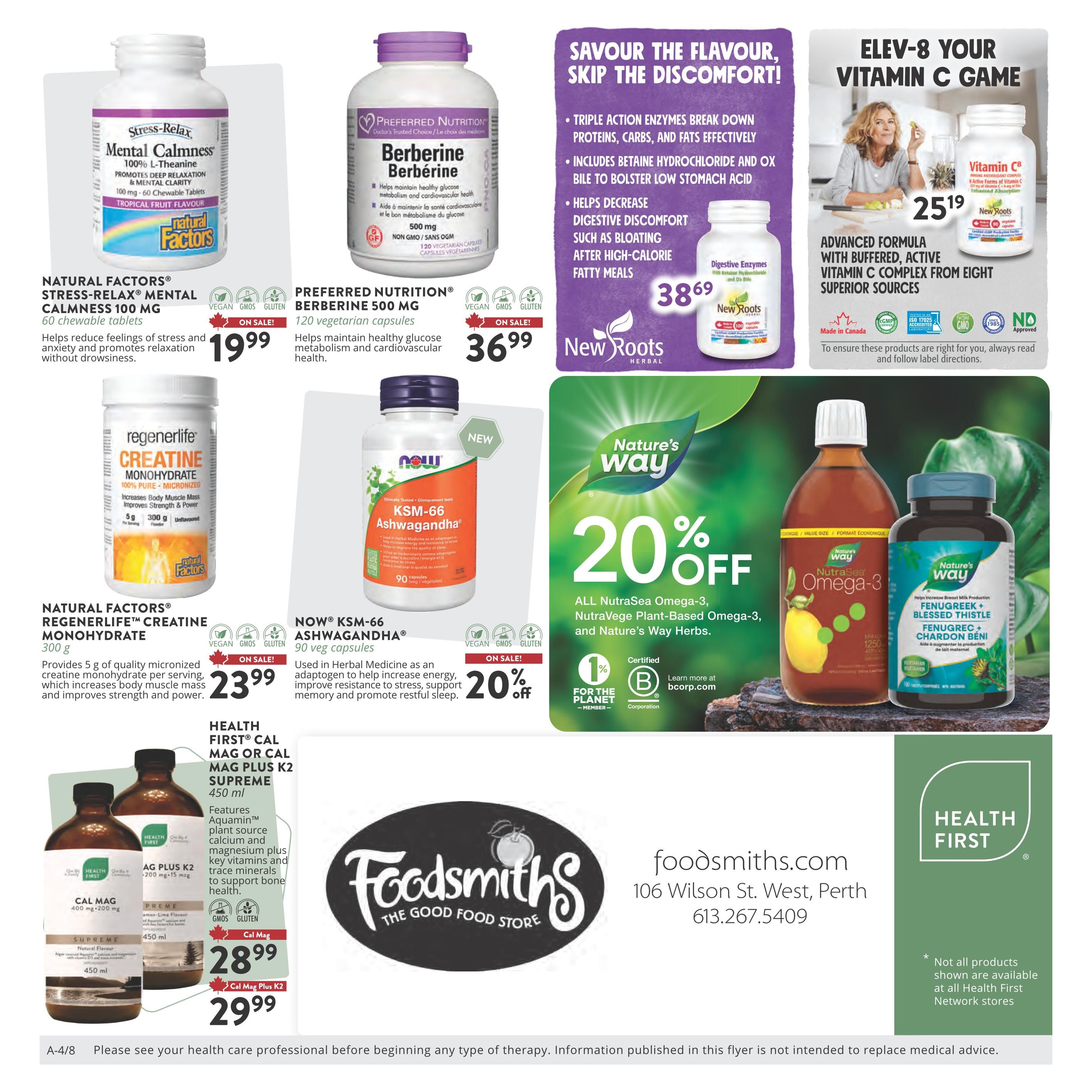 Foodsmith's Health First Monthly Flyer September 1 to 30