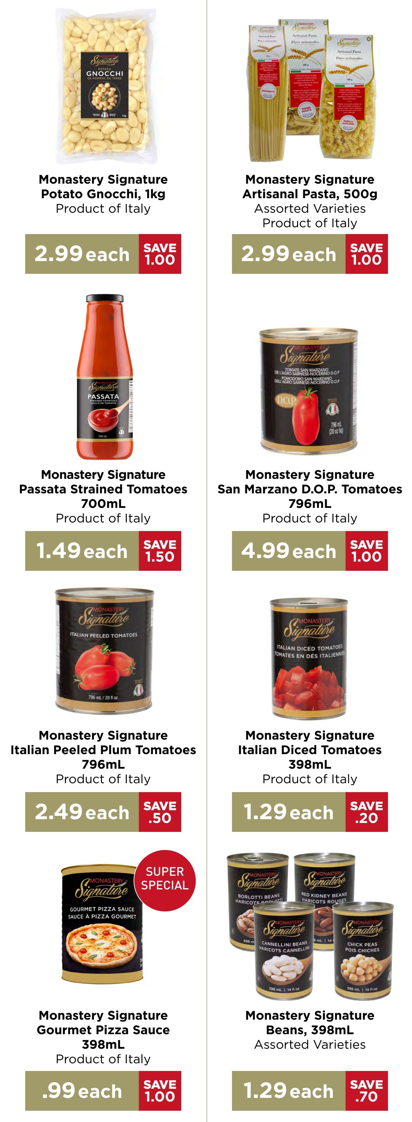 Monastery Bakery Flyer August 27 to September 9