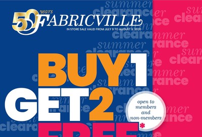 Fabricville Flyer July 9 to August 3