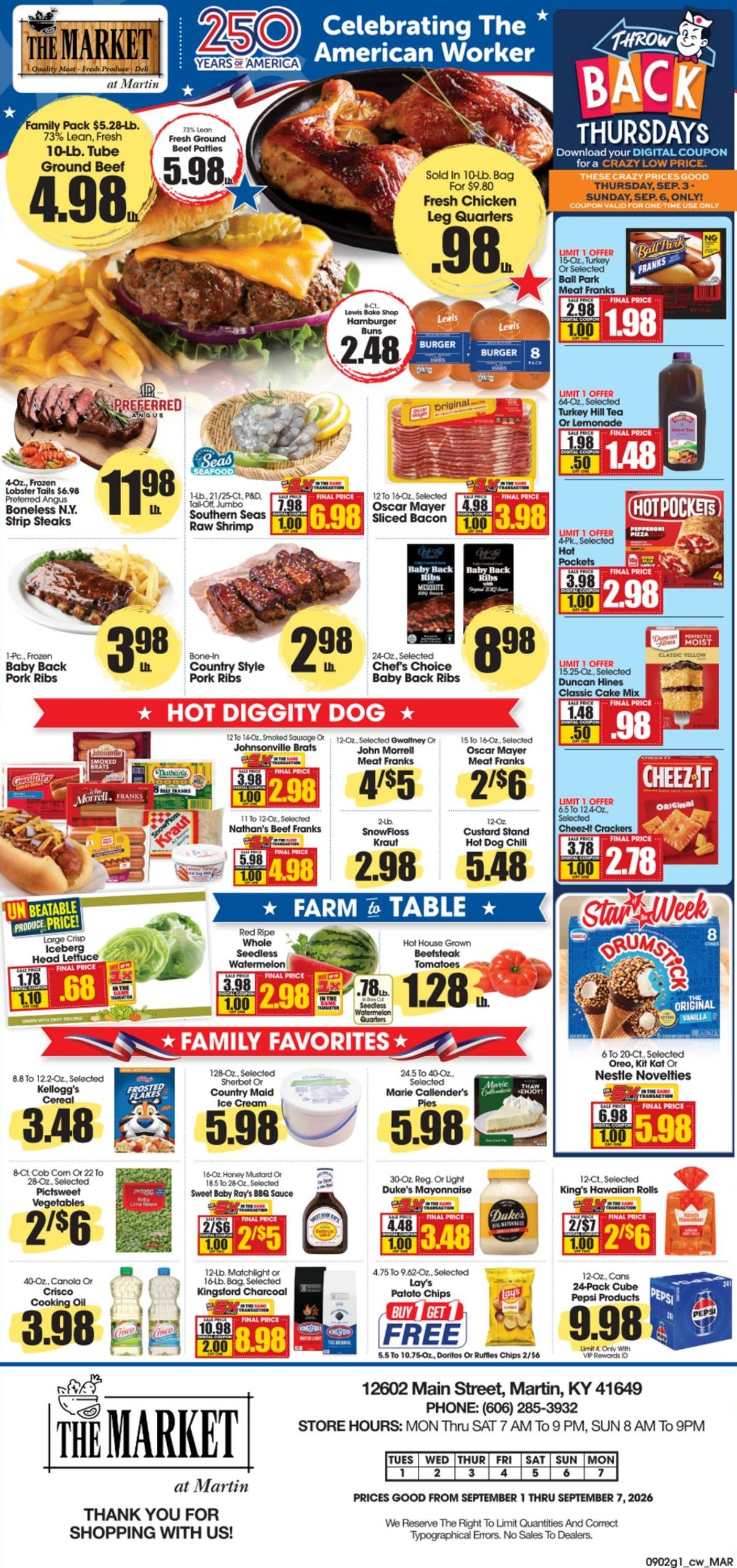 CW Foods (Isom Area, KY) Weekly Ad September 1 - 7, 2026