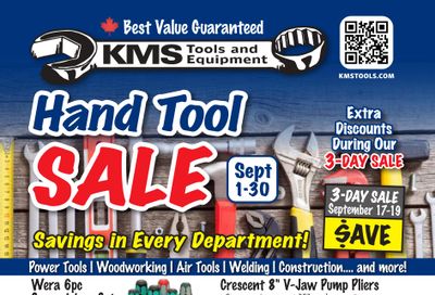 KMS Tools and Equipment Flyer September 1 to 30