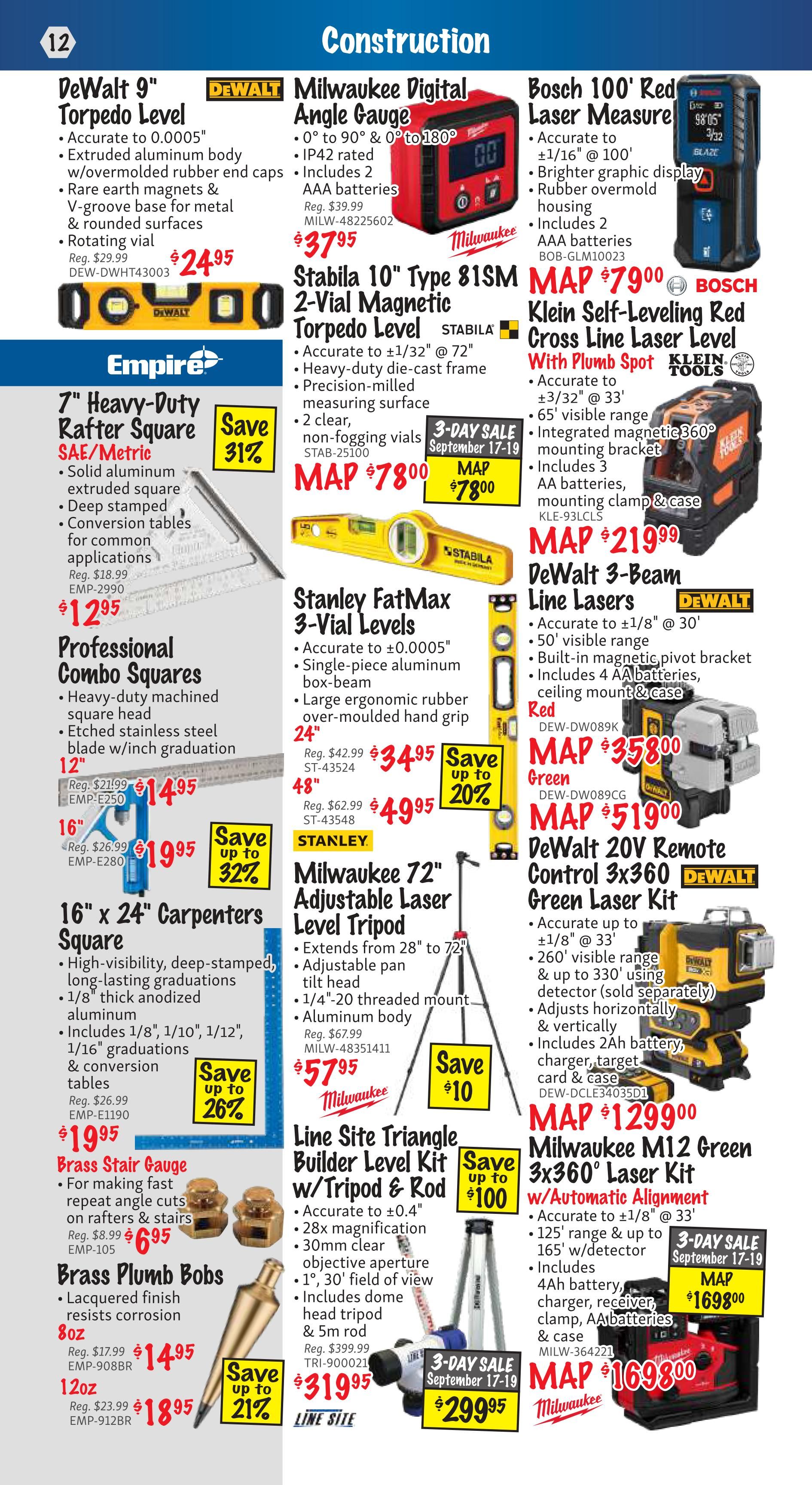 KMS Tools and Equipment Flyer September 1 to 30