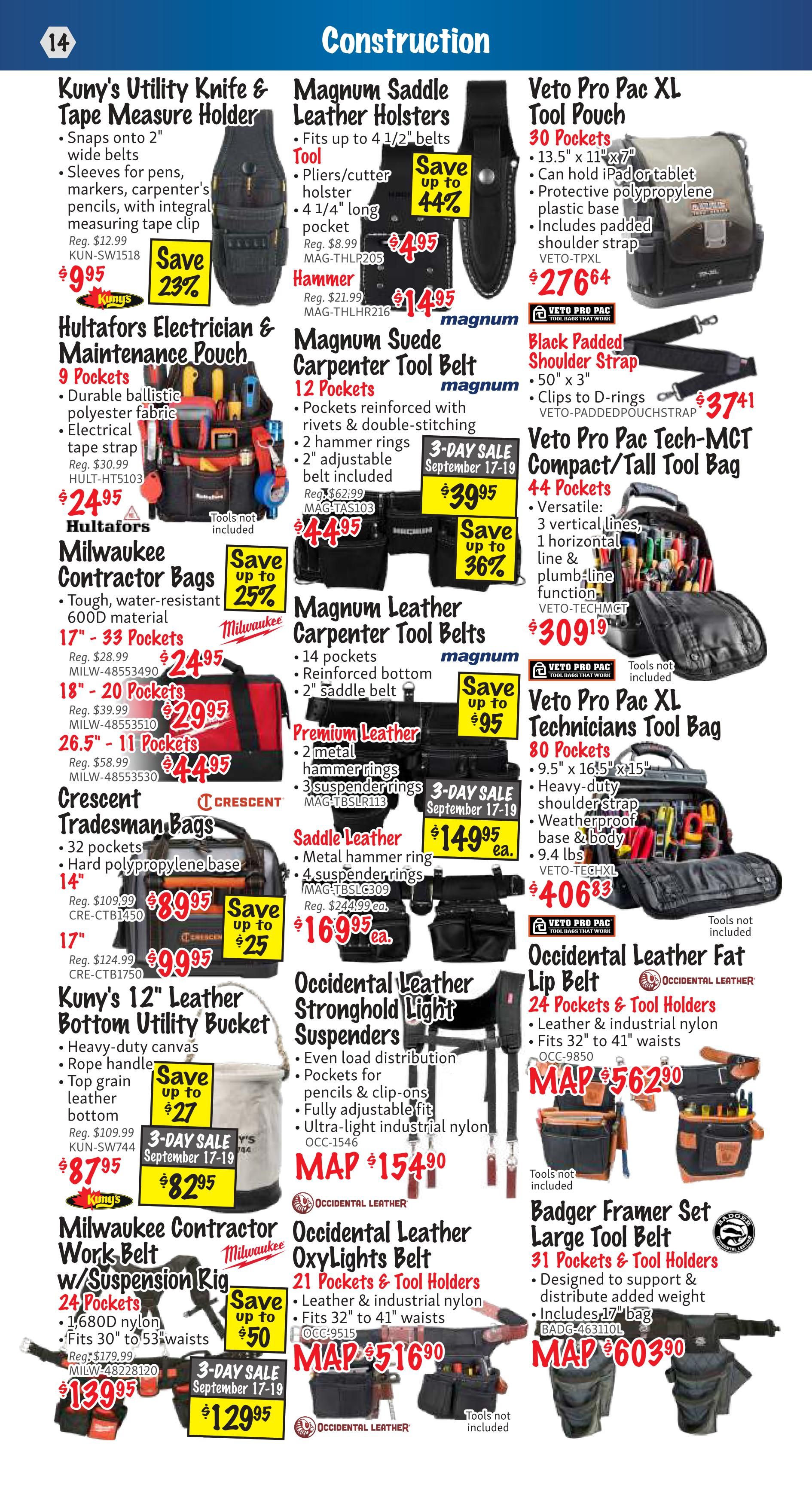 KMS Tools and Equipment Flyer September 1 to 30