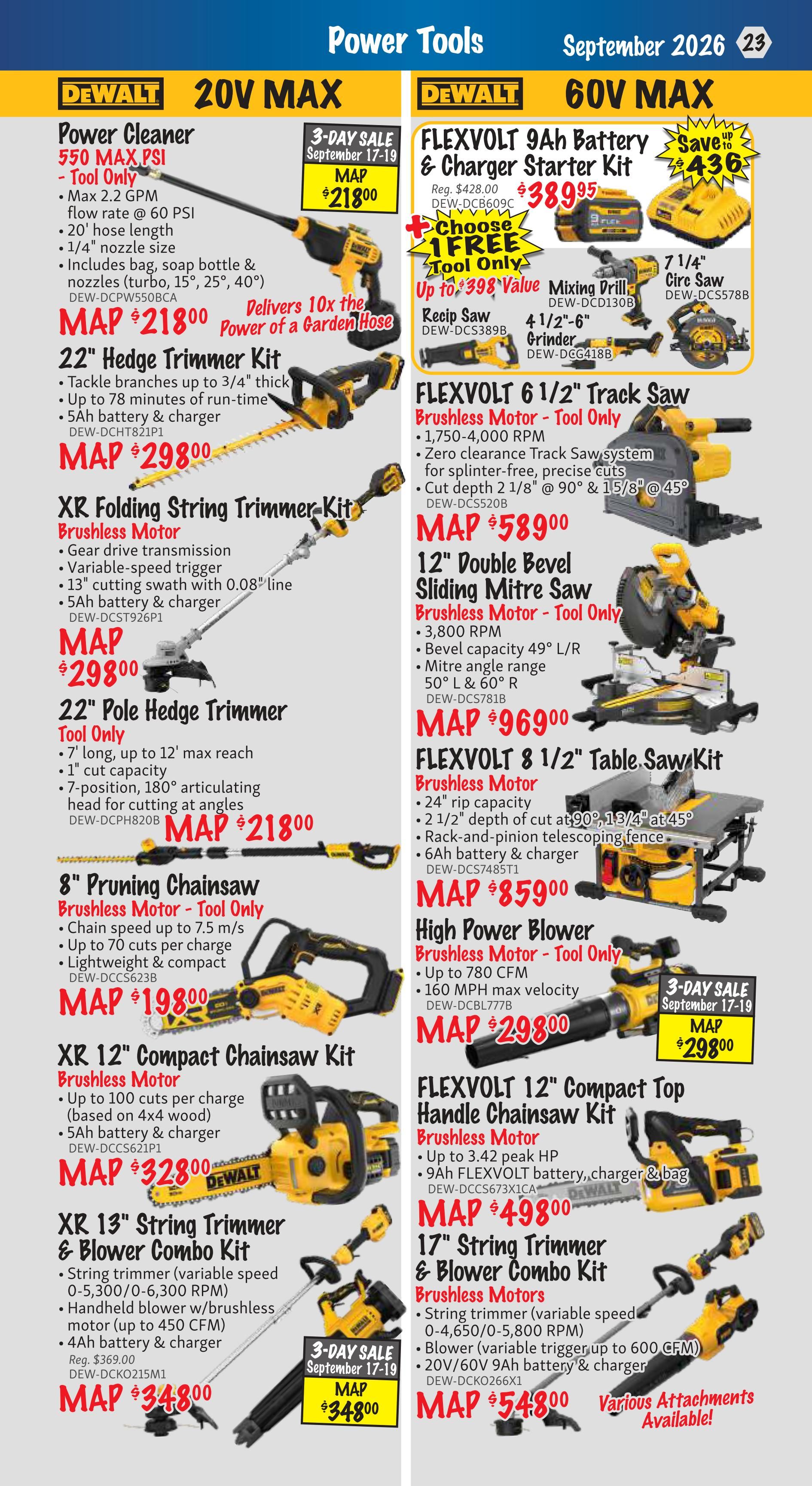 KMS Tools and Equipment Flyer September 1 to 30