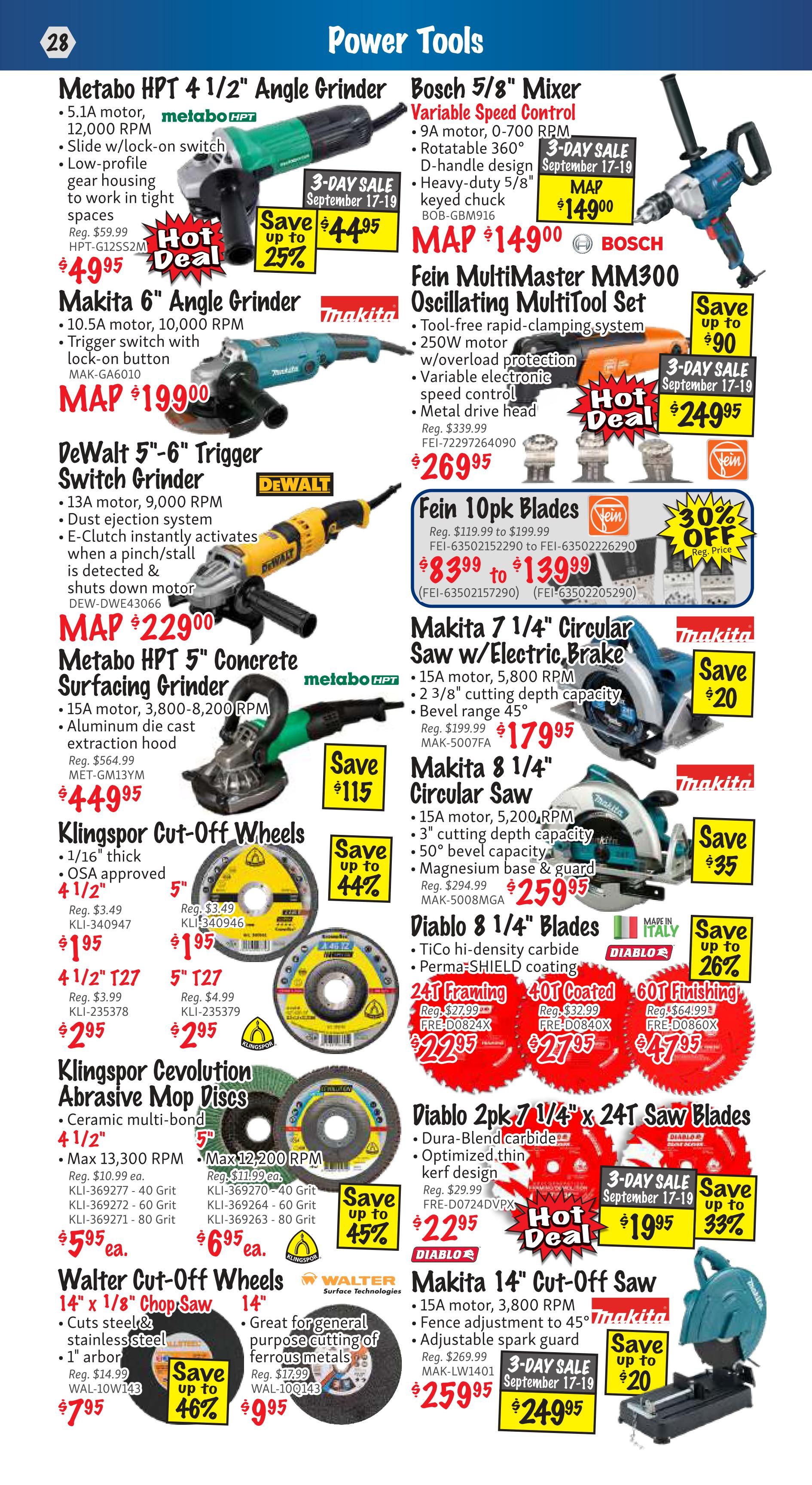 KMS Tools and Equipment Flyer September 1 to 30