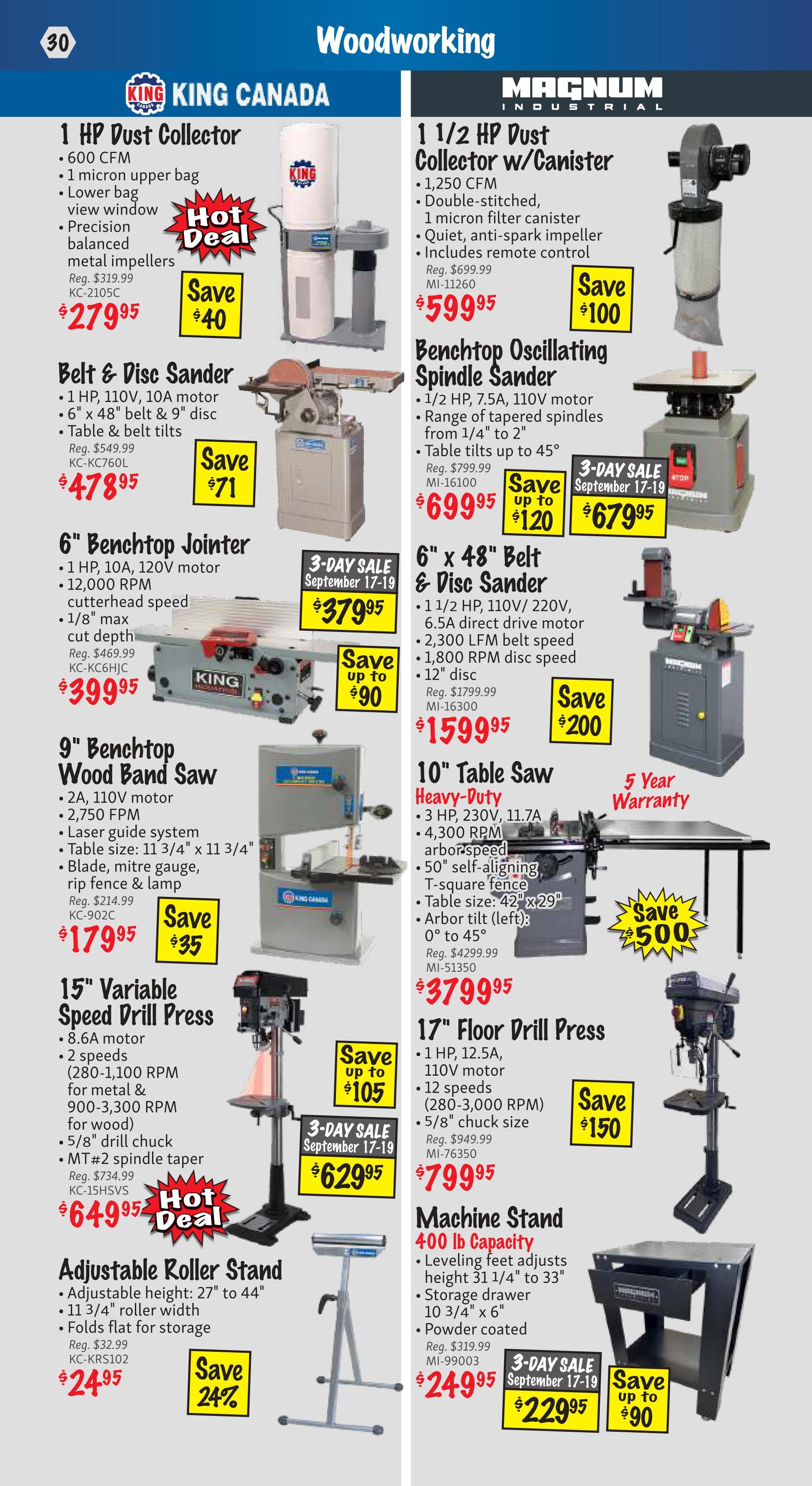KMS Tools and Equipment Flyer September 1 to 30
