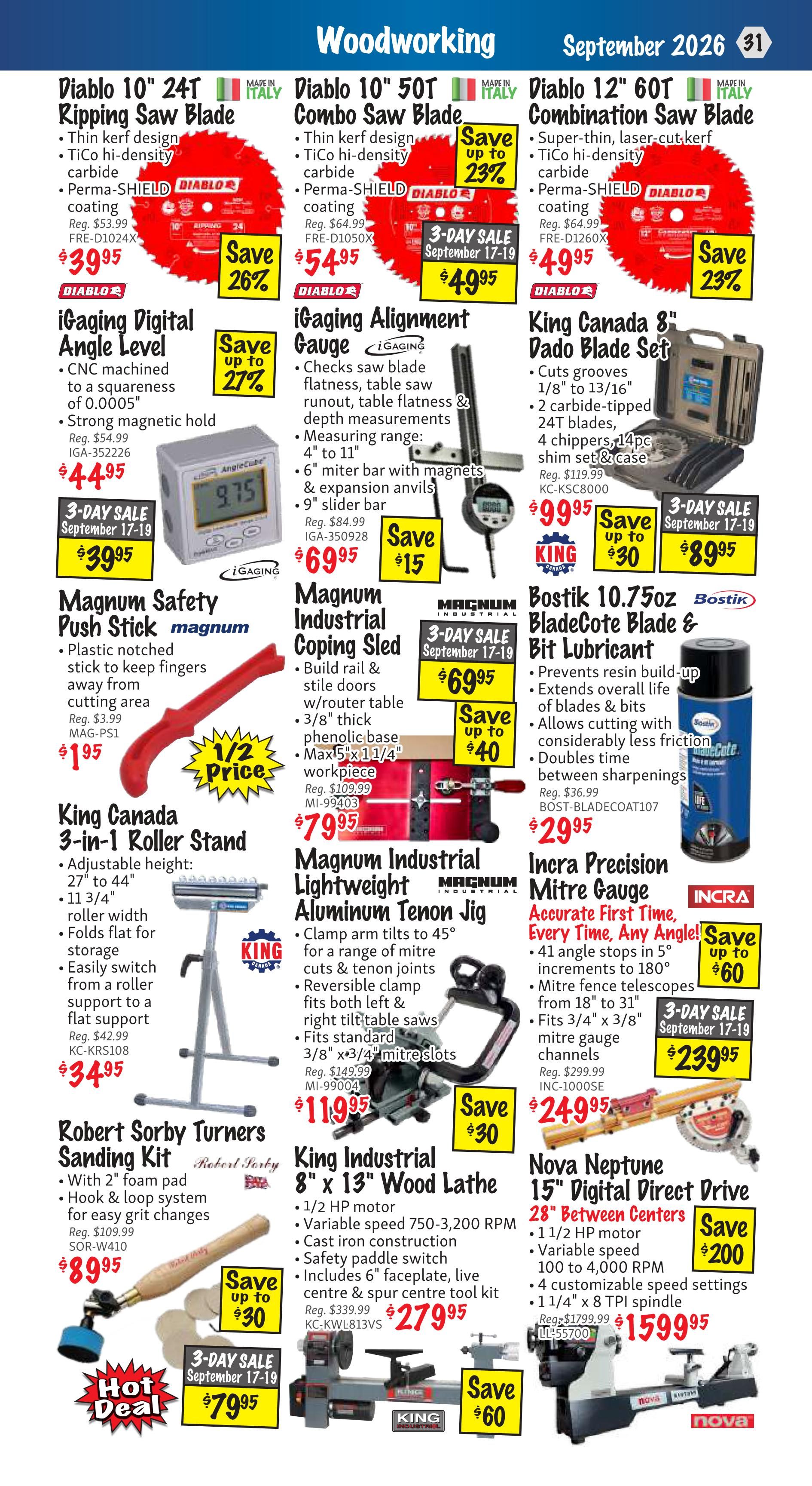 KMS Tools and Equipment Flyer September 1 to 30