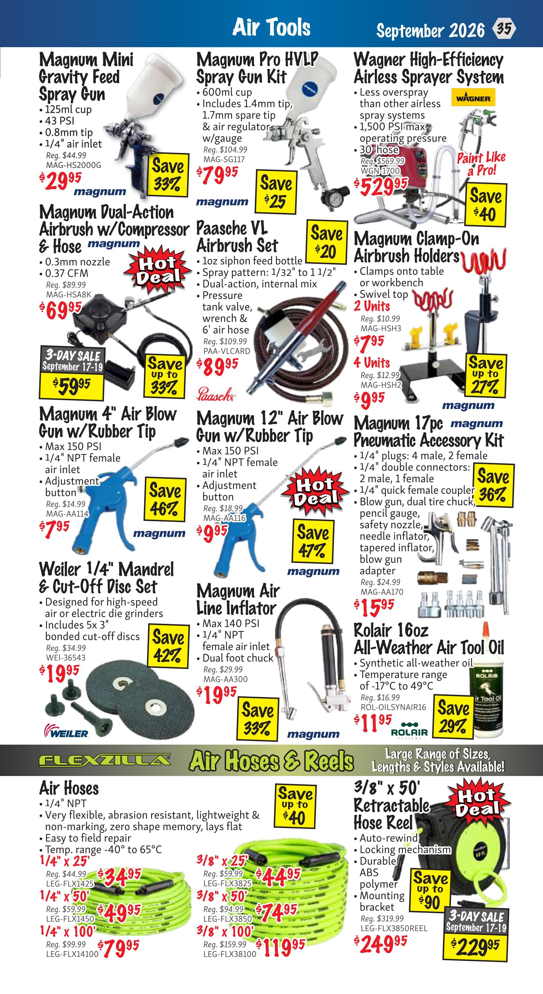 KMS Tools and Equipment Flyer September 1 to 30