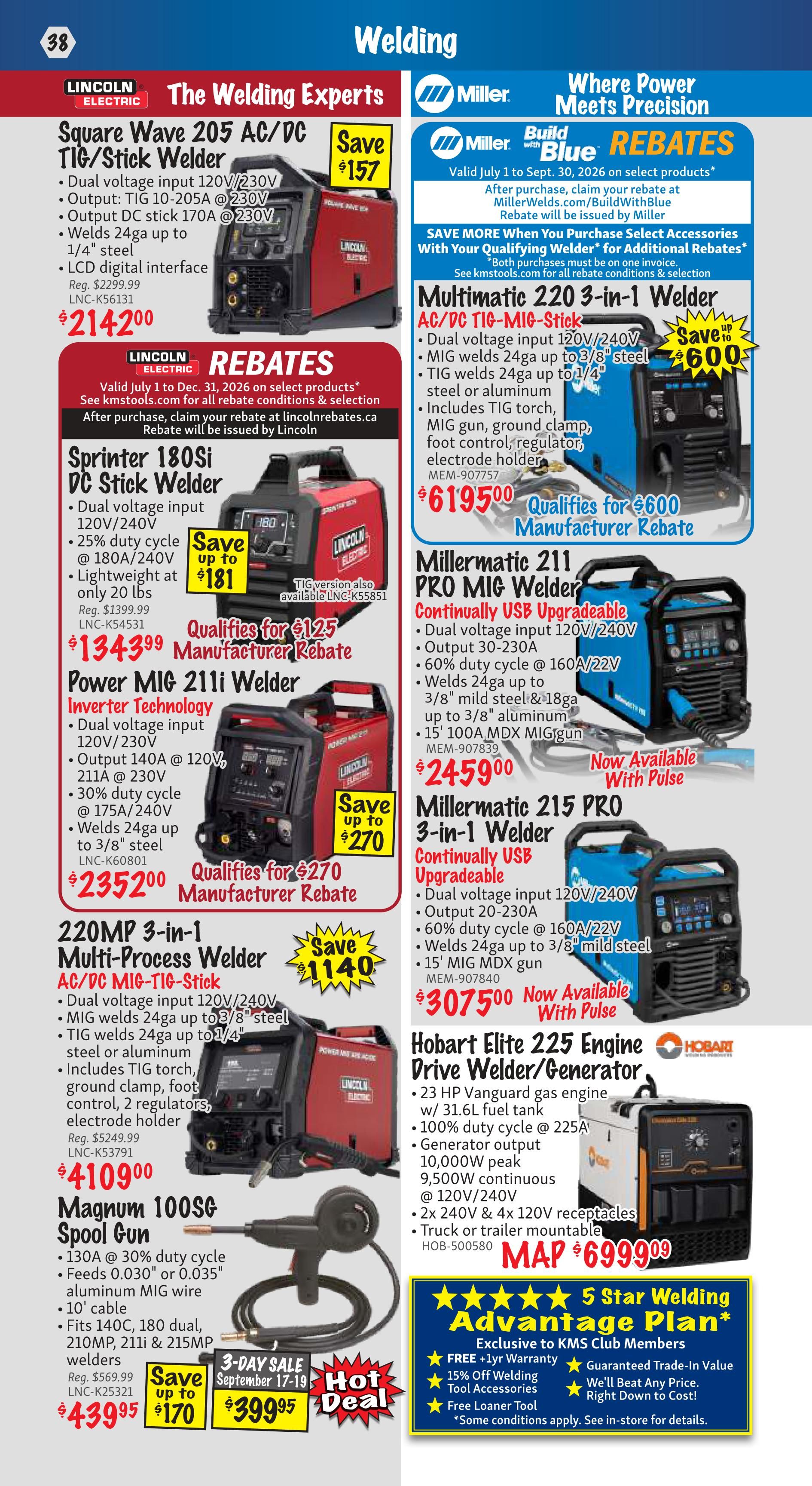 KMS Tools and Equipment Flyer September 1 to 30