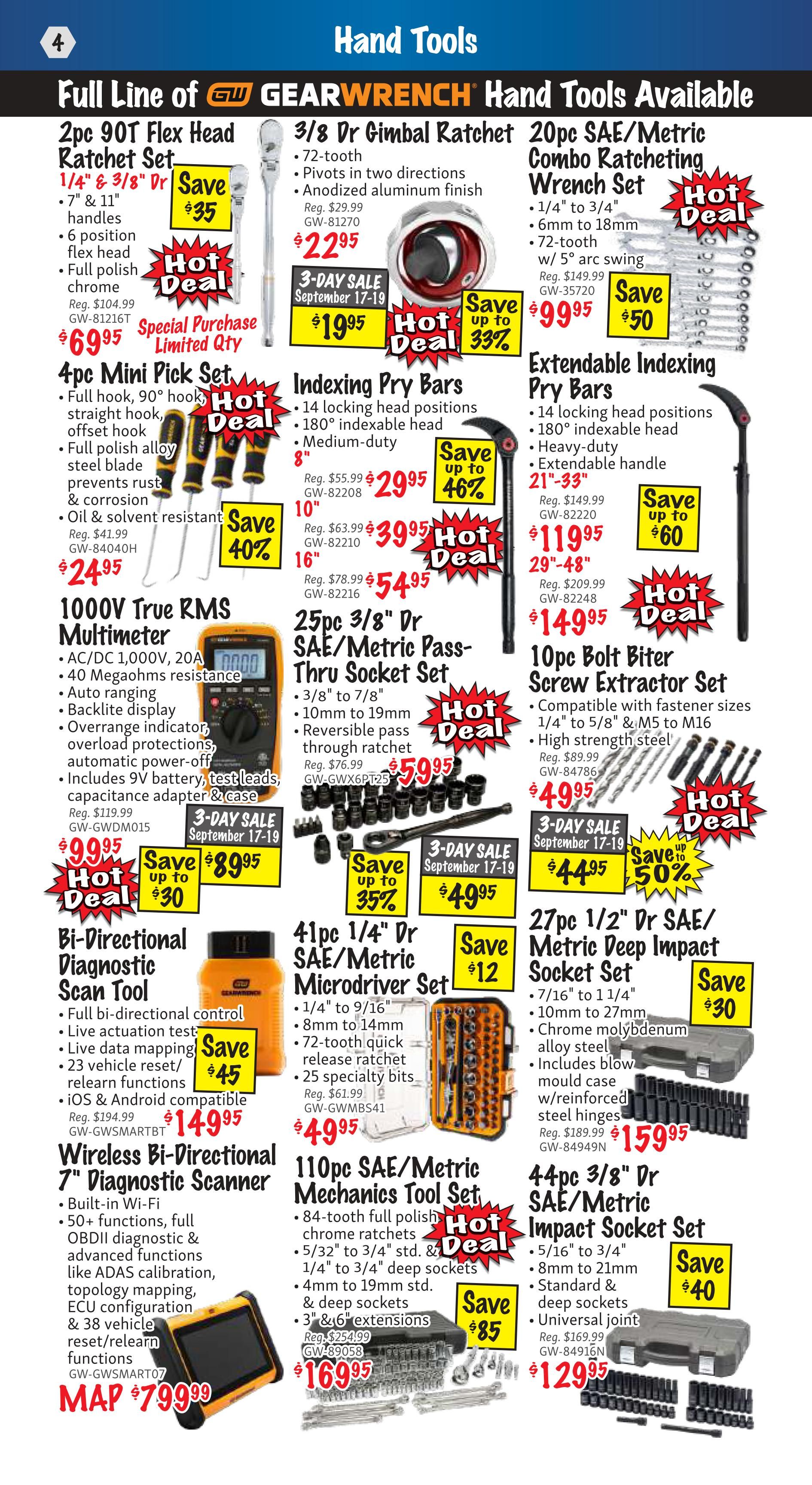 KMS Tools and Equipment Flyer September 1 to 30