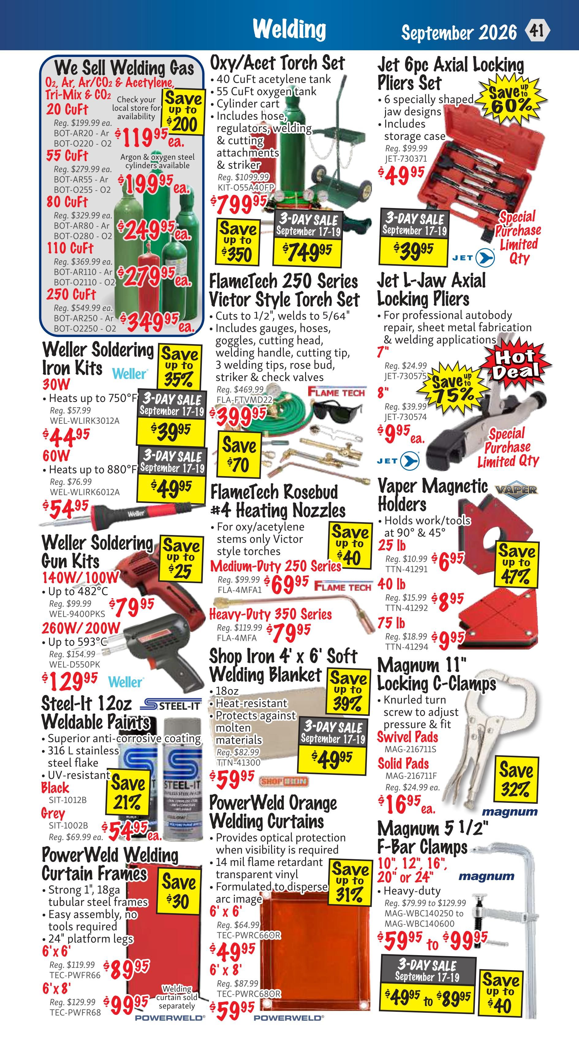 KMS Tools and Equipment Flyer September 1 to 30