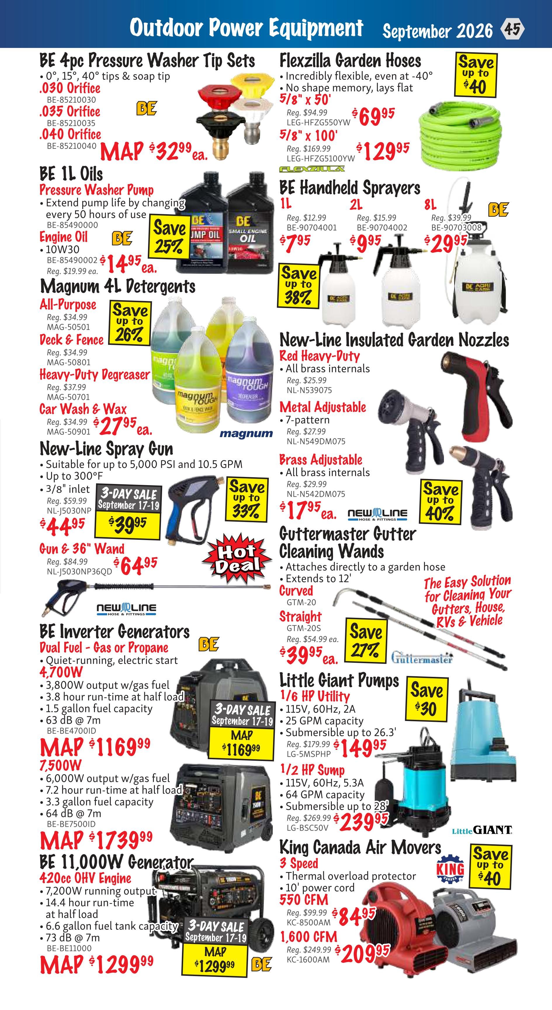KMS Tools and Equipment Flyer September 1 to 30