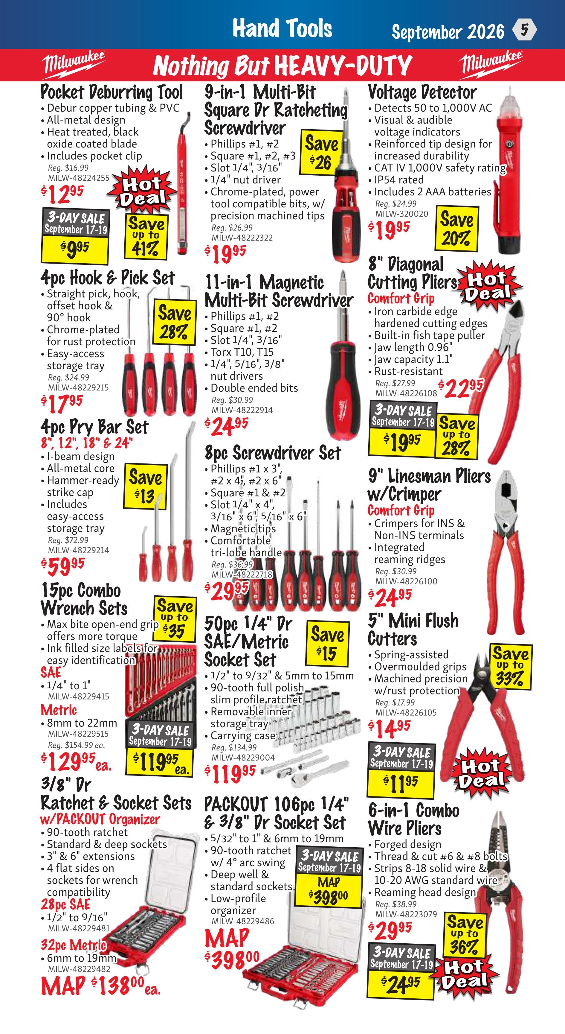 KMS Tools and Equipment Flyer September 1 to 30