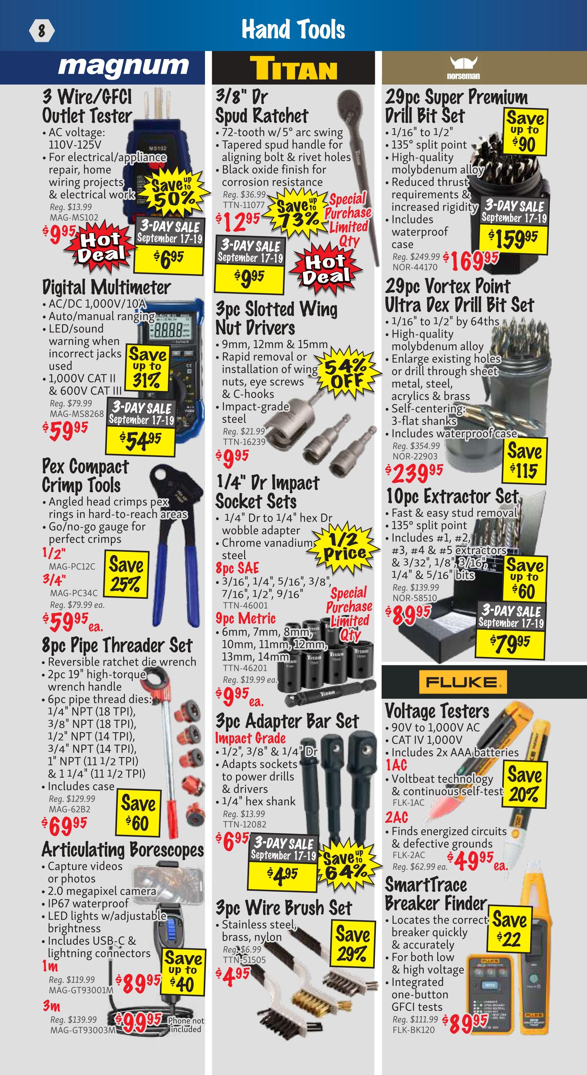 KMS Tools and Equipment Flyer September 1 to 30