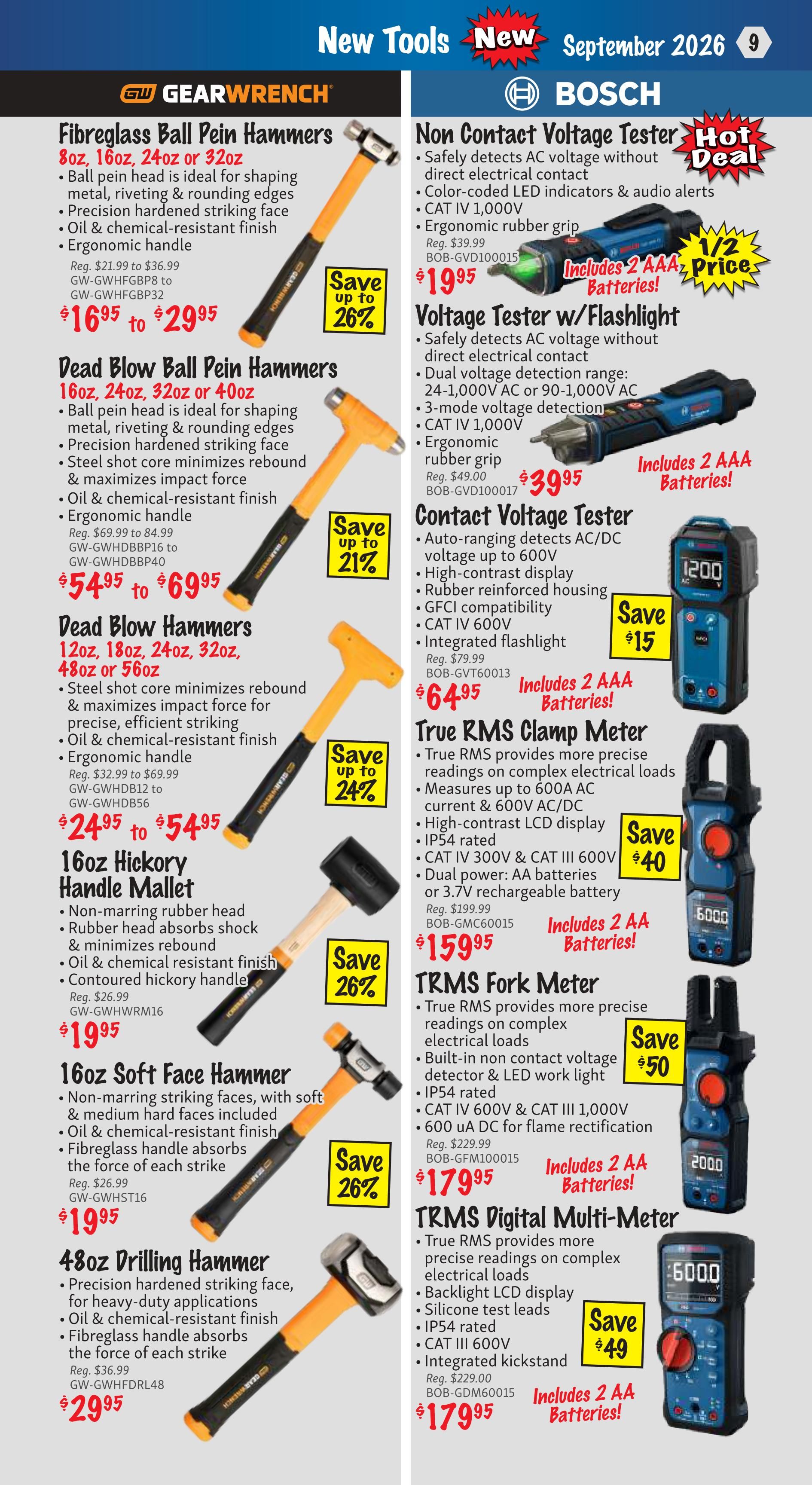 KMS Tools and Equipment Flyer September 1 to 30
