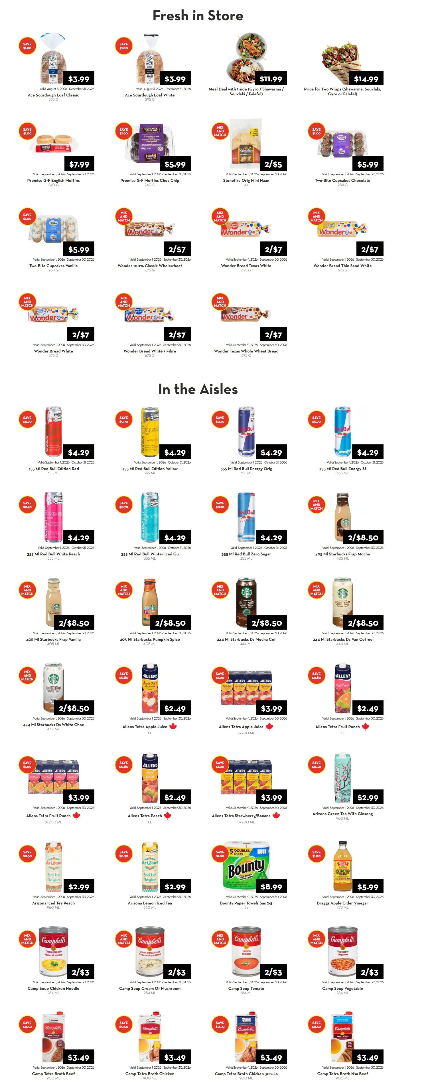 Rabba In-Store Deals September 1 to 30