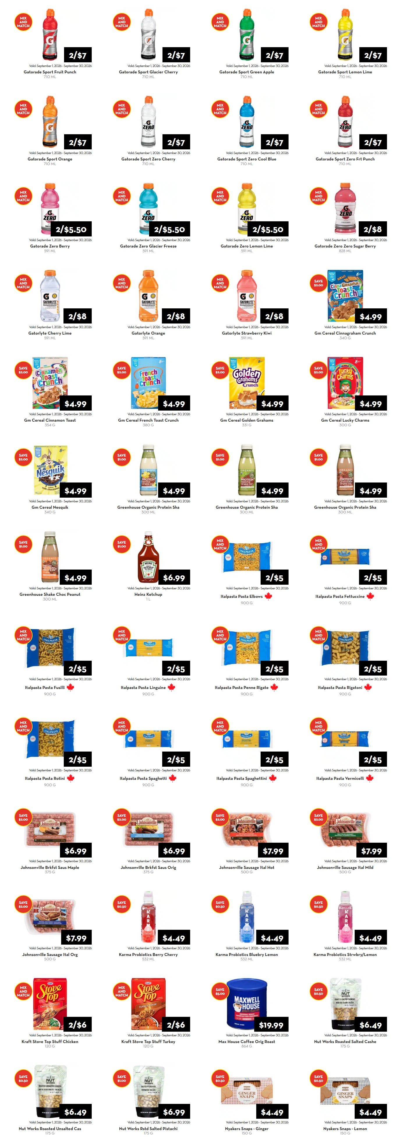 Rabba In-Store Deals September 1 to 30