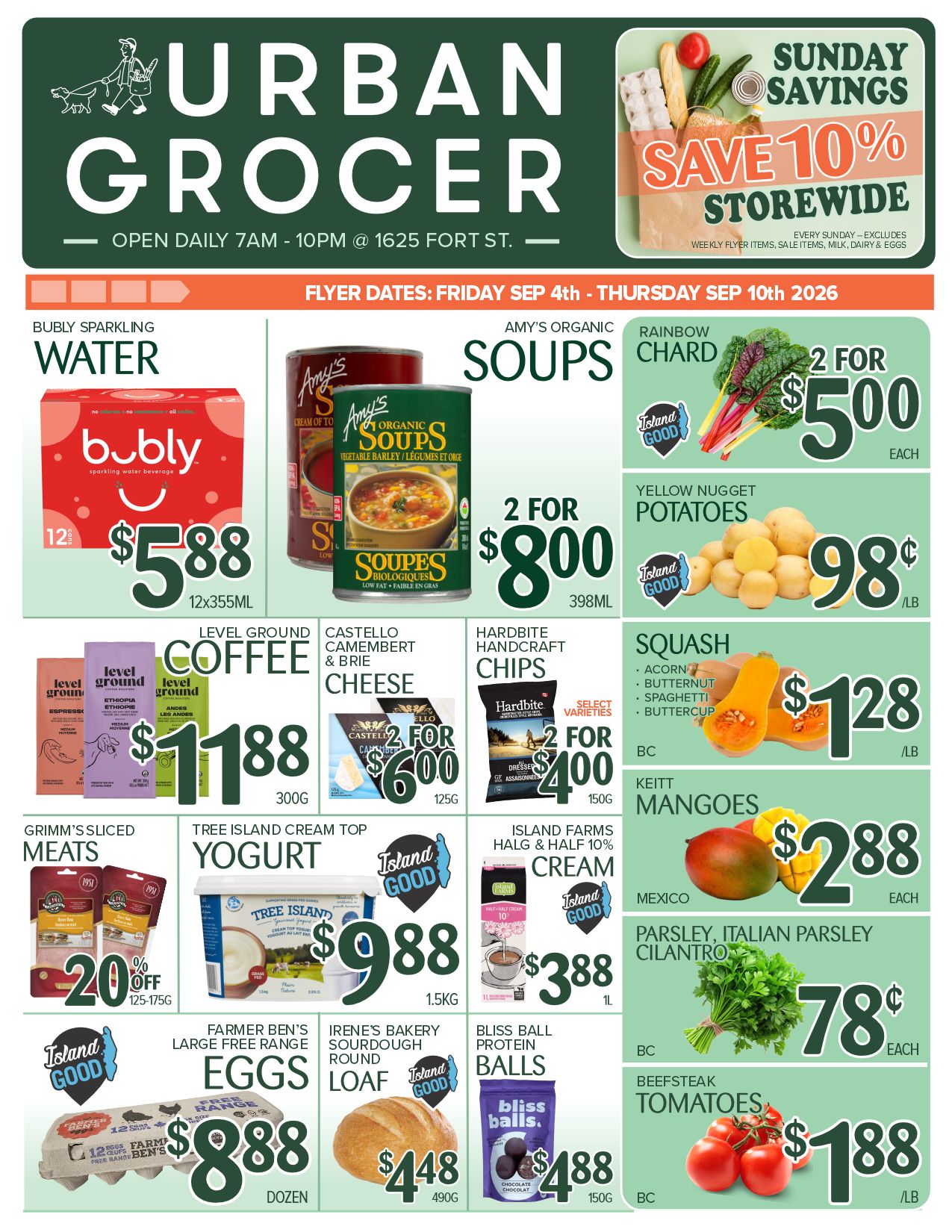 Urban Grocer Flyer September 4 to 10
