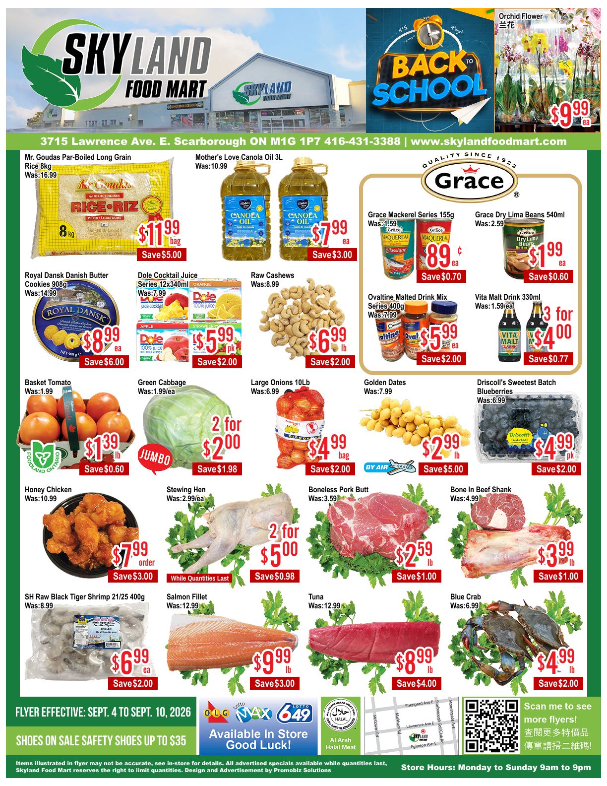 Skyland Food Mart Flyer September 4 to 10