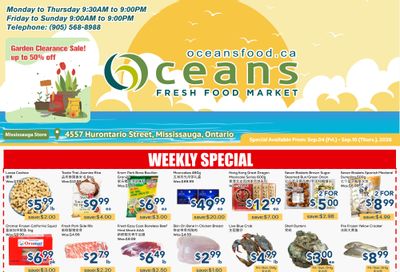 Oceans Fresh Food Market (Mississauga) Flyer September 4 to 10